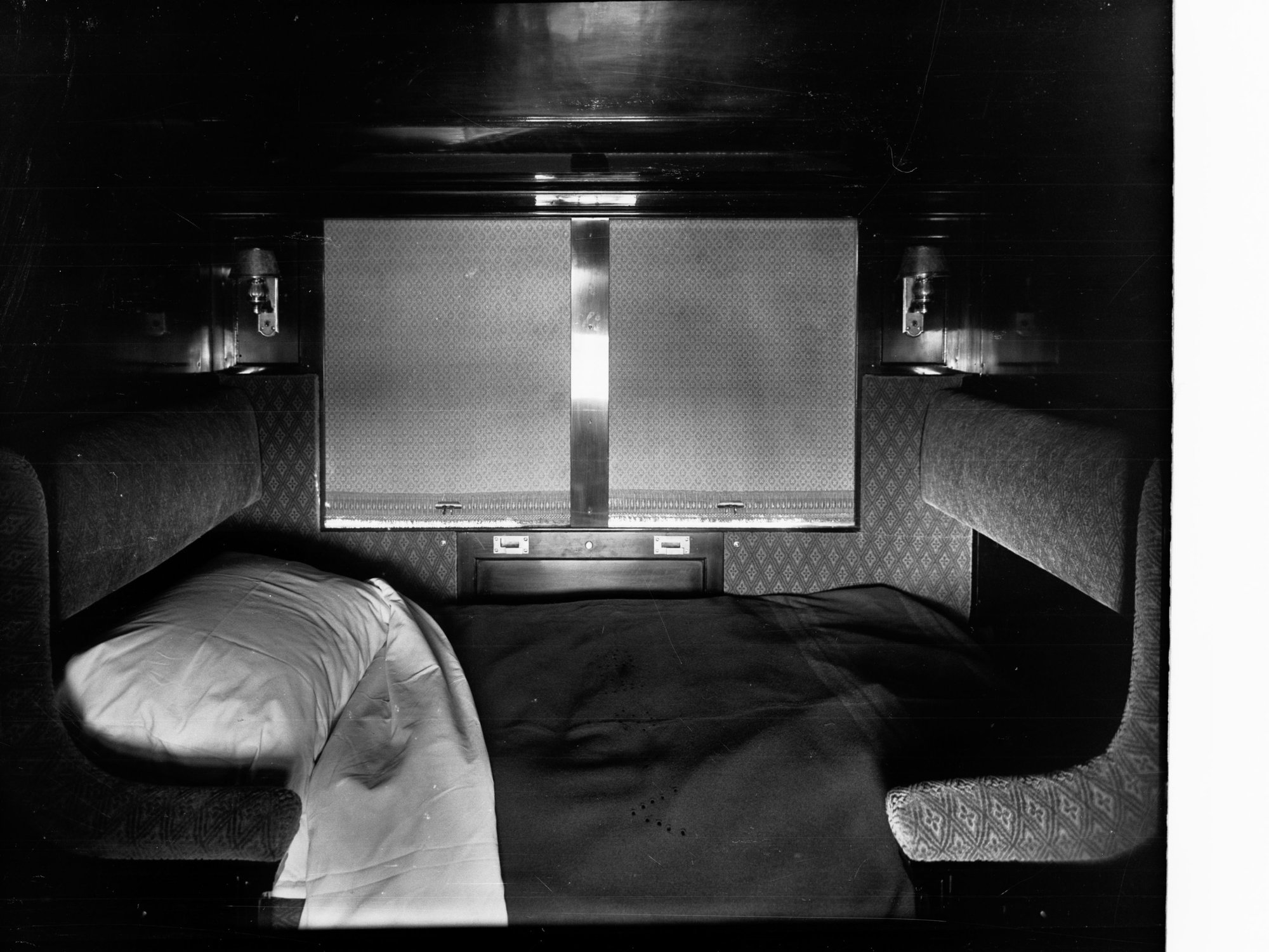 Interior of railway commissioners carriage