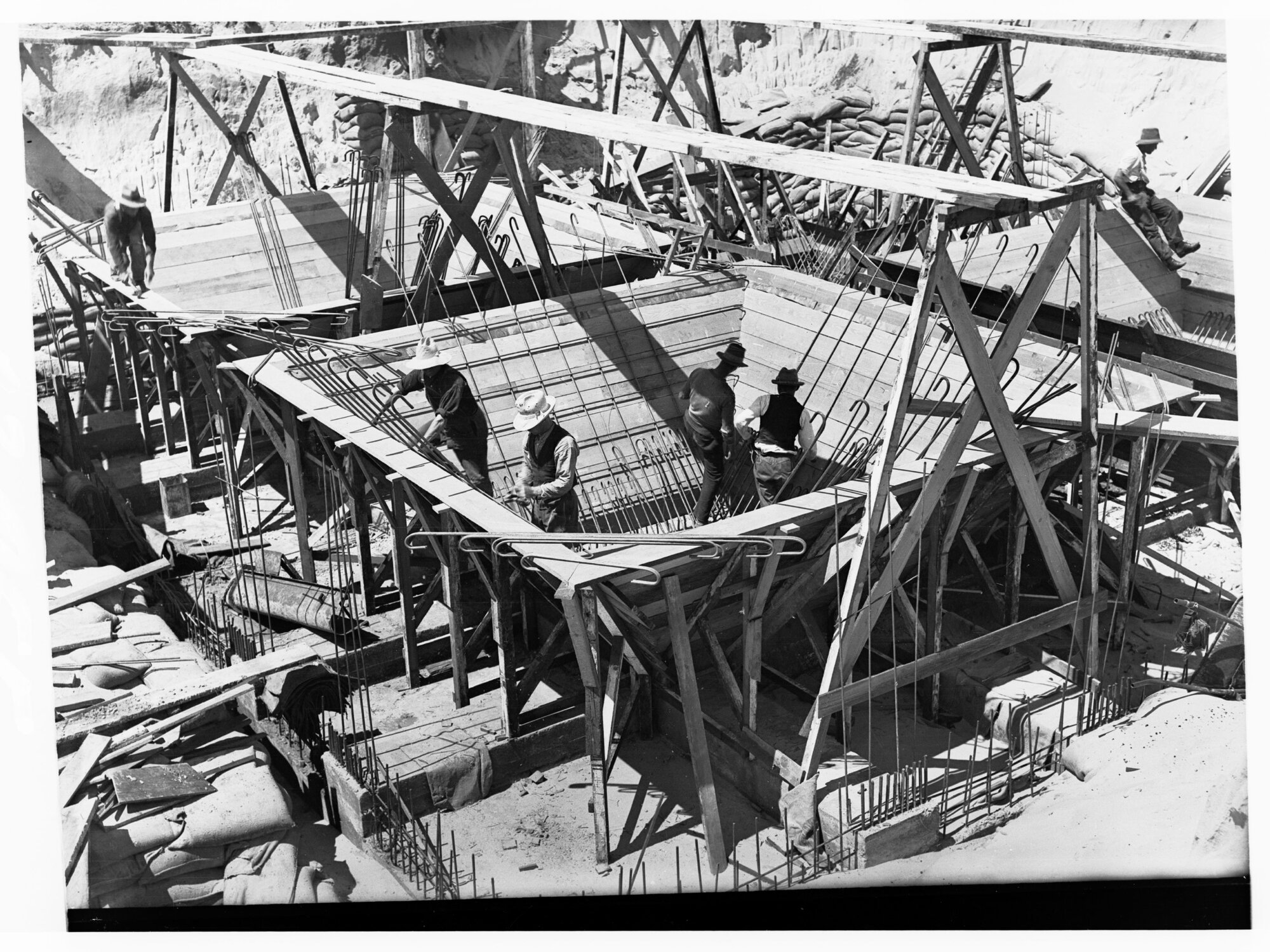 Glenelg Sewers showing men working