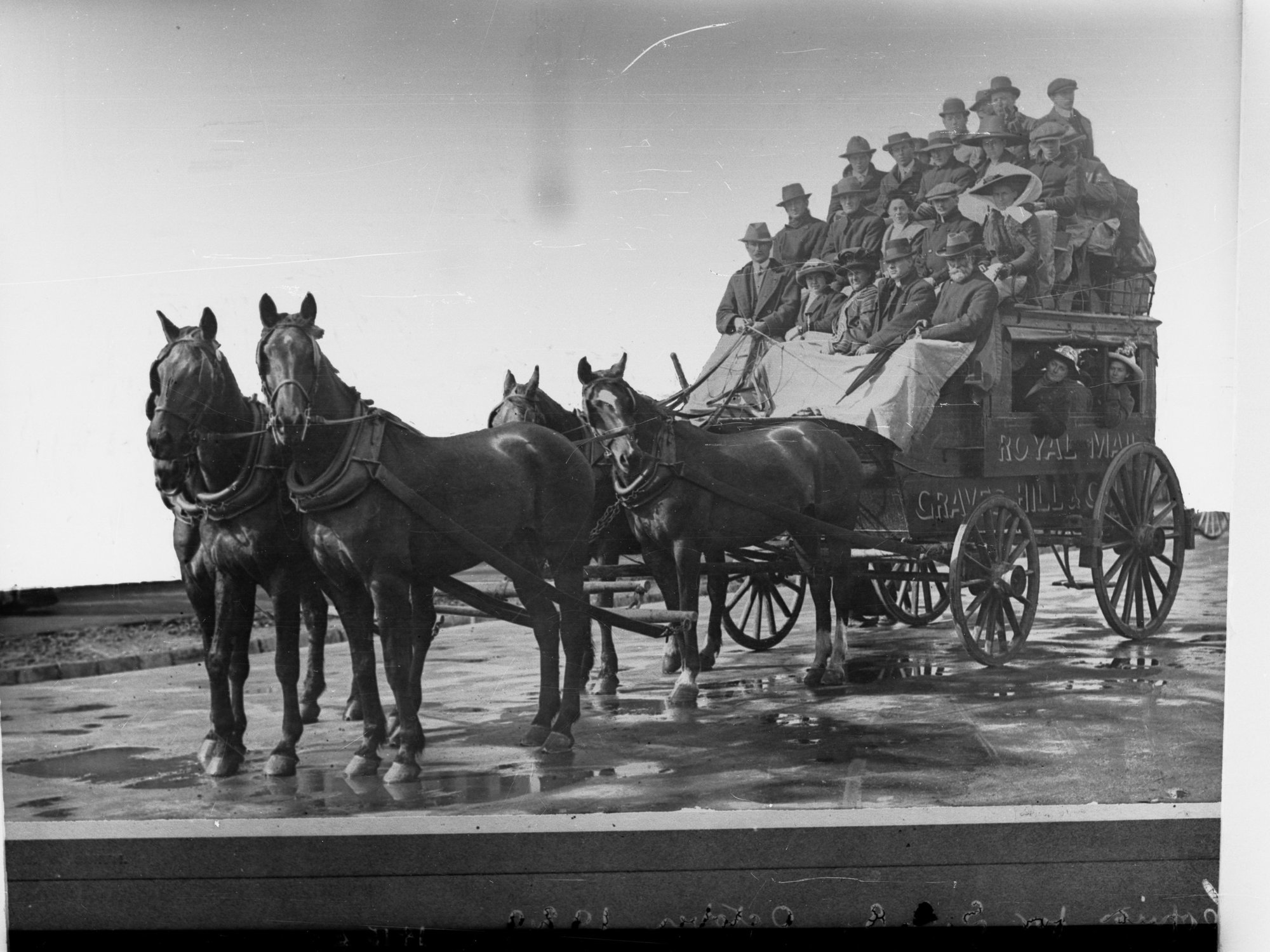 Royal Mail Carriage Crowded With People Graves Hill &amp; Company