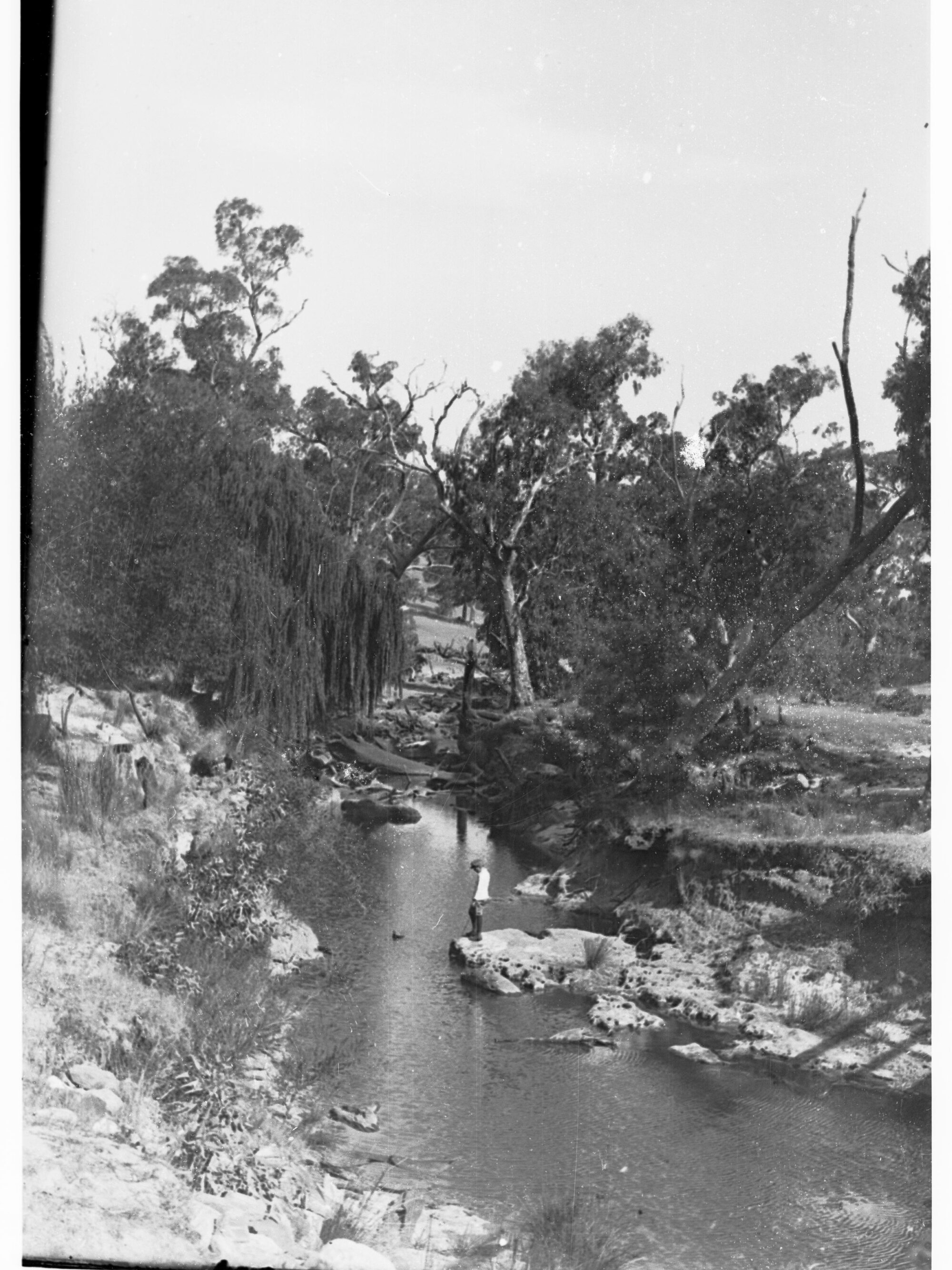 Boy near river