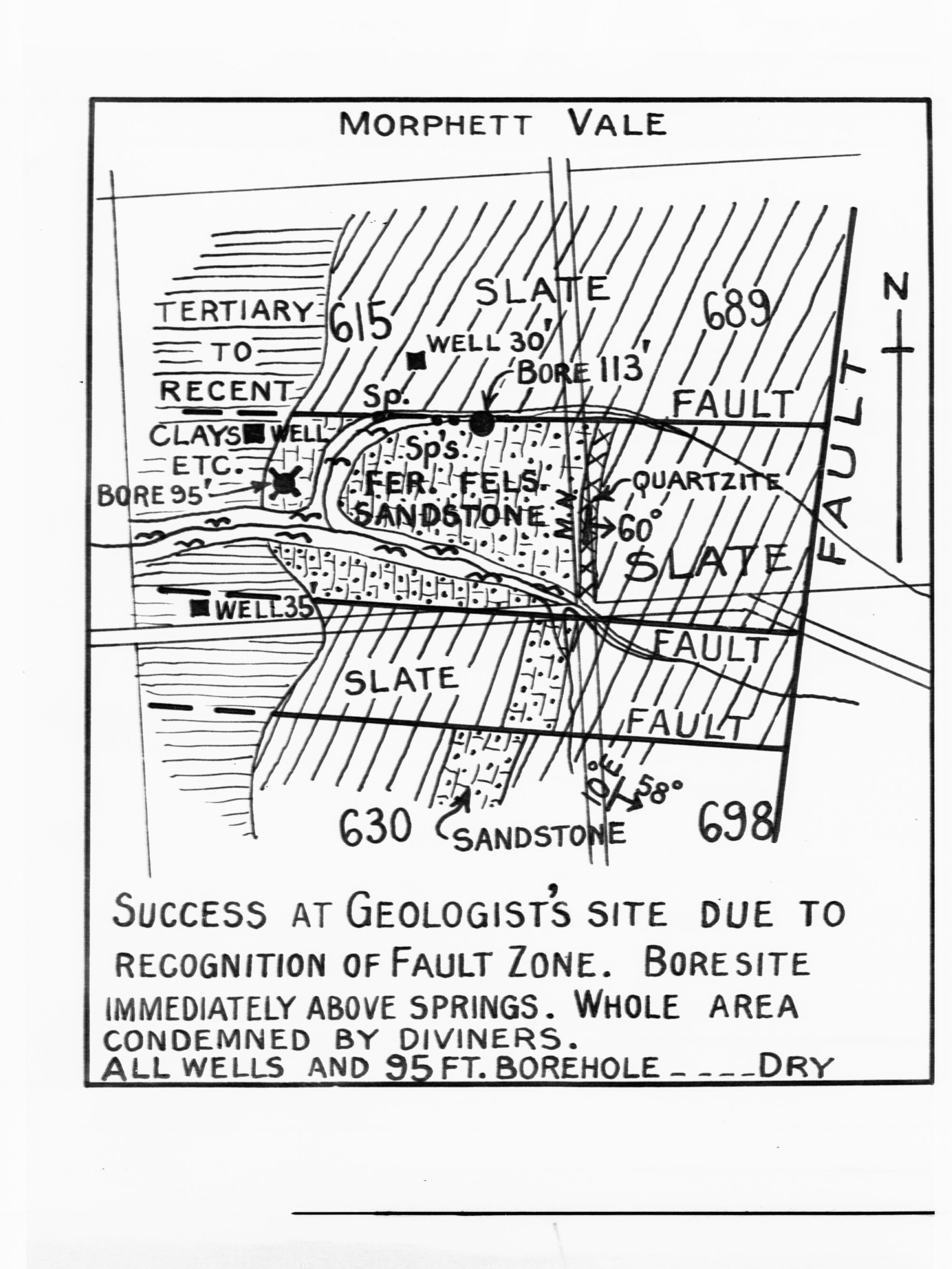 Comparisons between geologists and water diviners - bore site at Morphett Vale