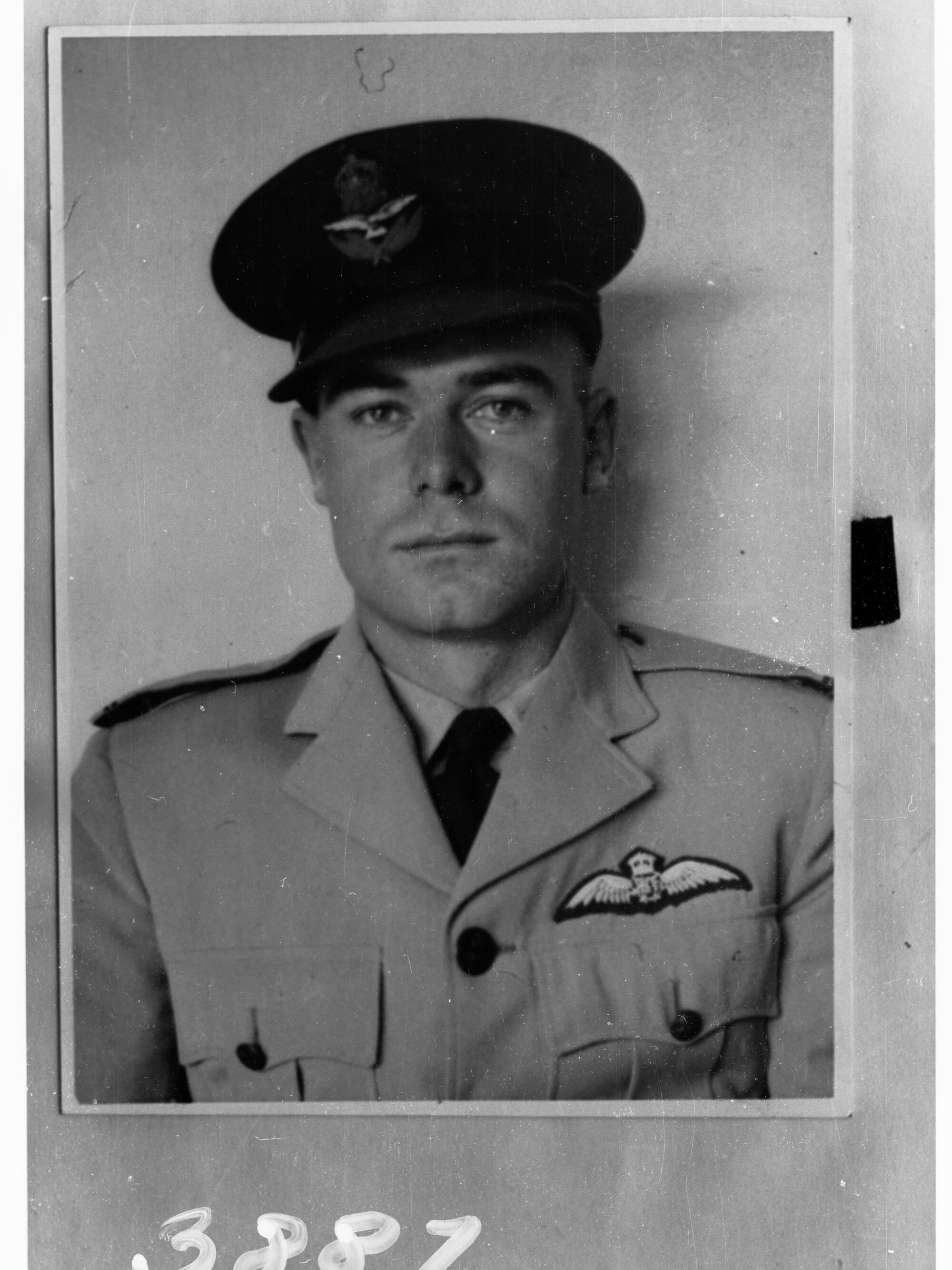 Portrait of man enlisted in Royal Australian Air Force - photo copied for Roll of Honour