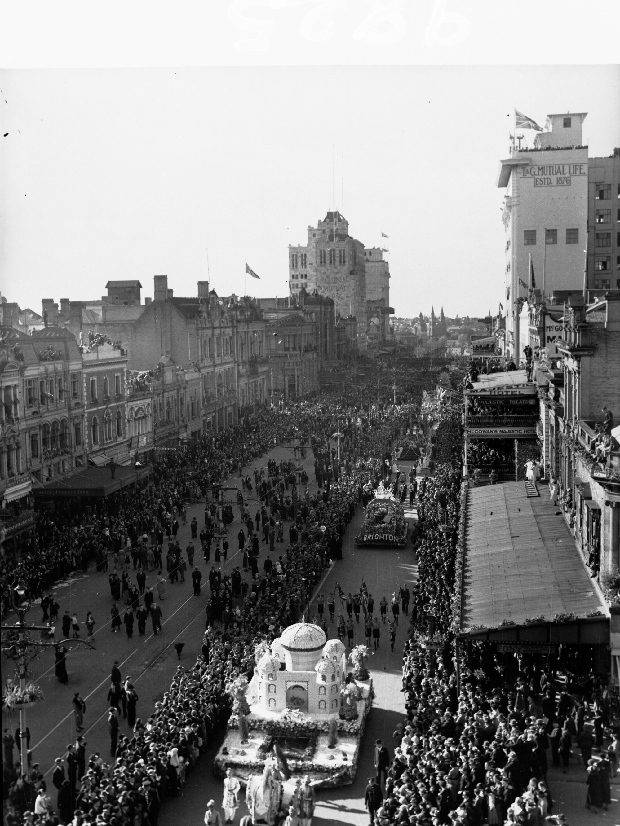 Floral pageant on King William Street for Adelaide centenary