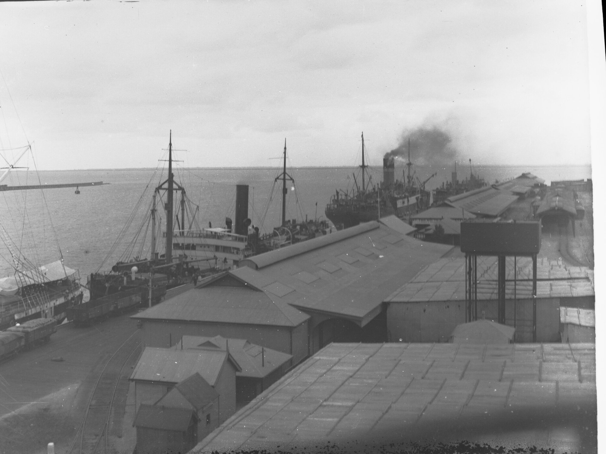 Ships berthed at Outer Harbour wharf