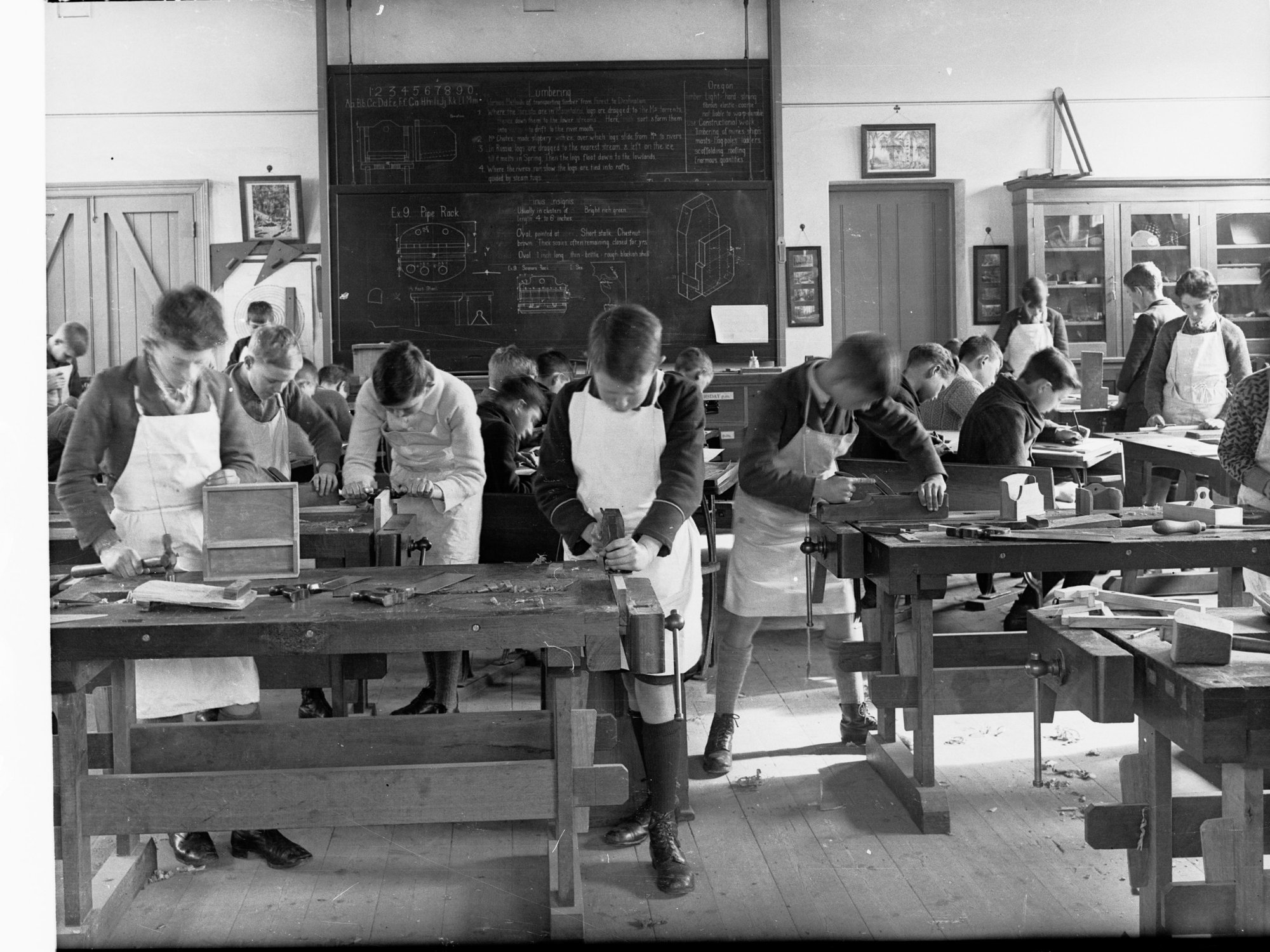 Education Department Thebarton Woodwork Class