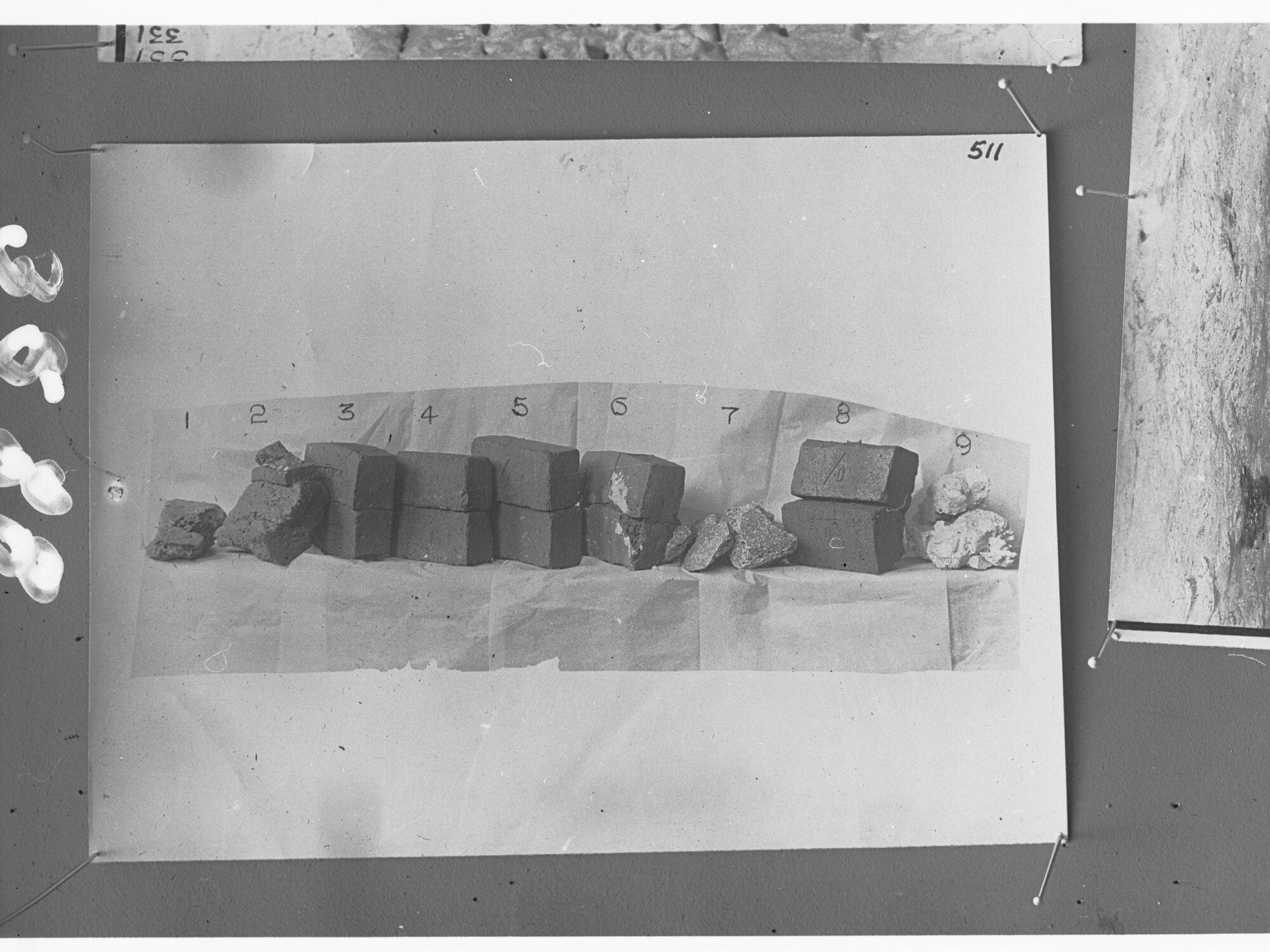 Samples of Leigh Creek Coal including briquettes