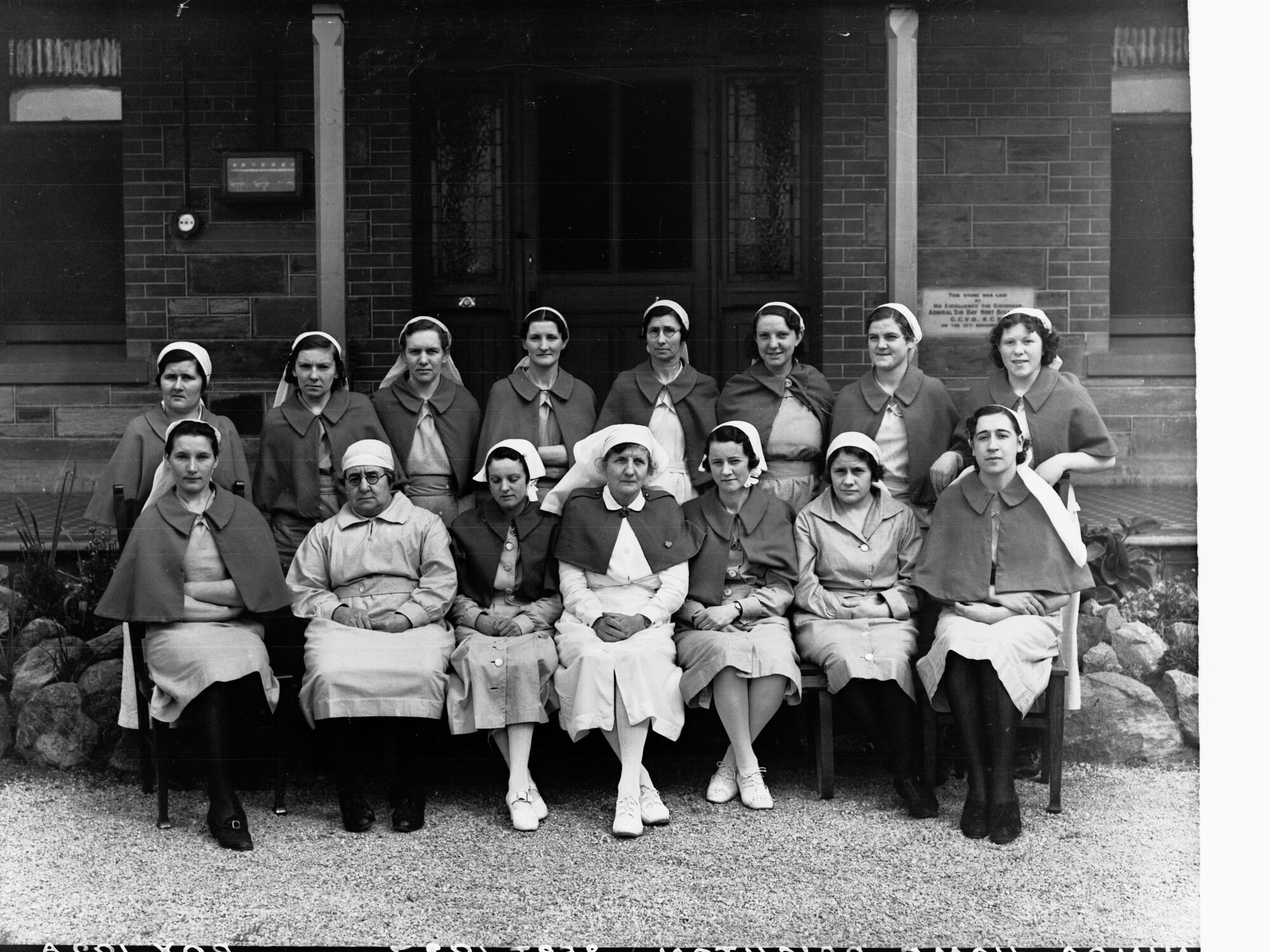 Matron, nurses and staff at Minda Home, Brighton, 1937