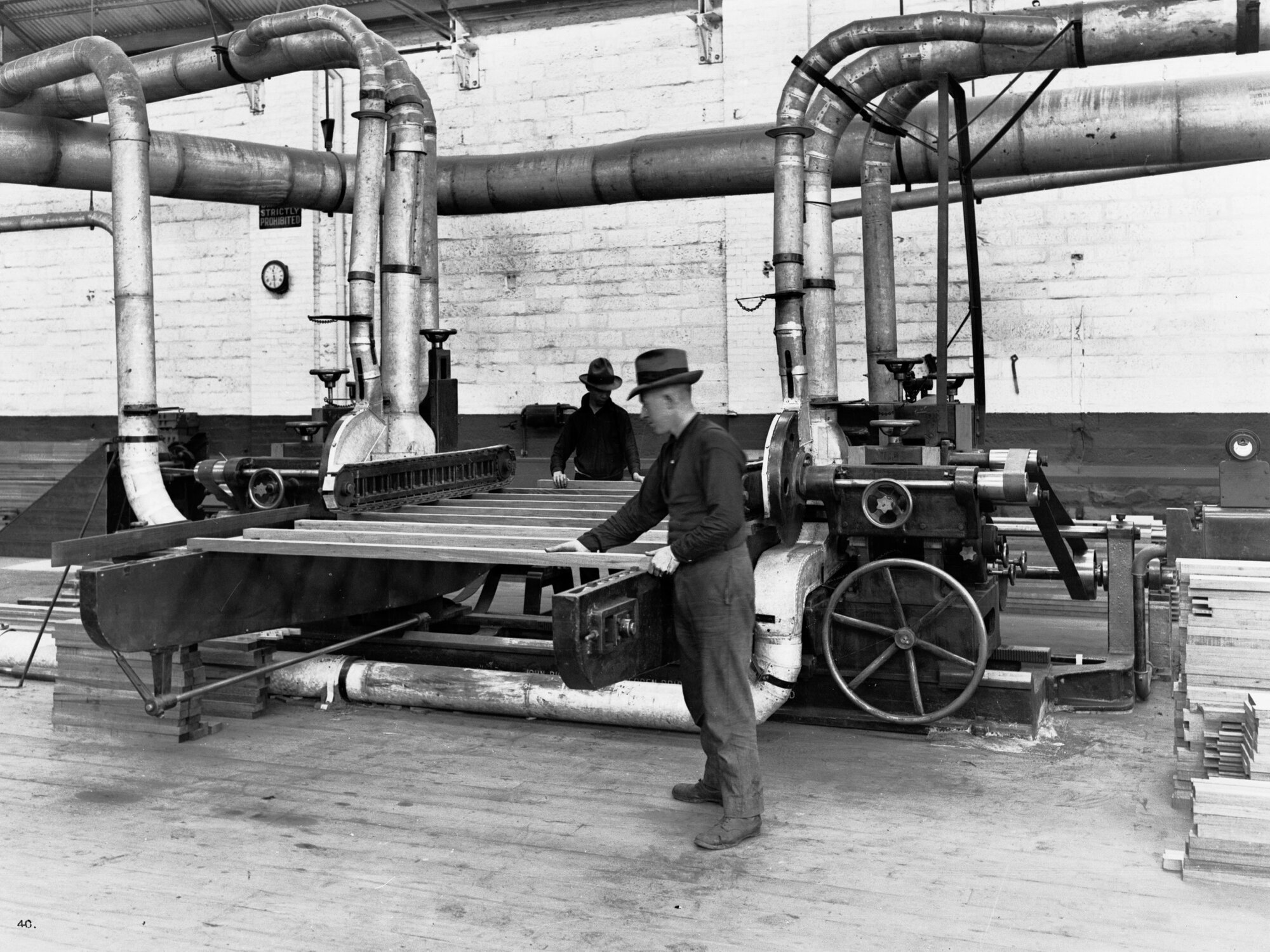 Islington Railways Workshop Men at Work on Machine