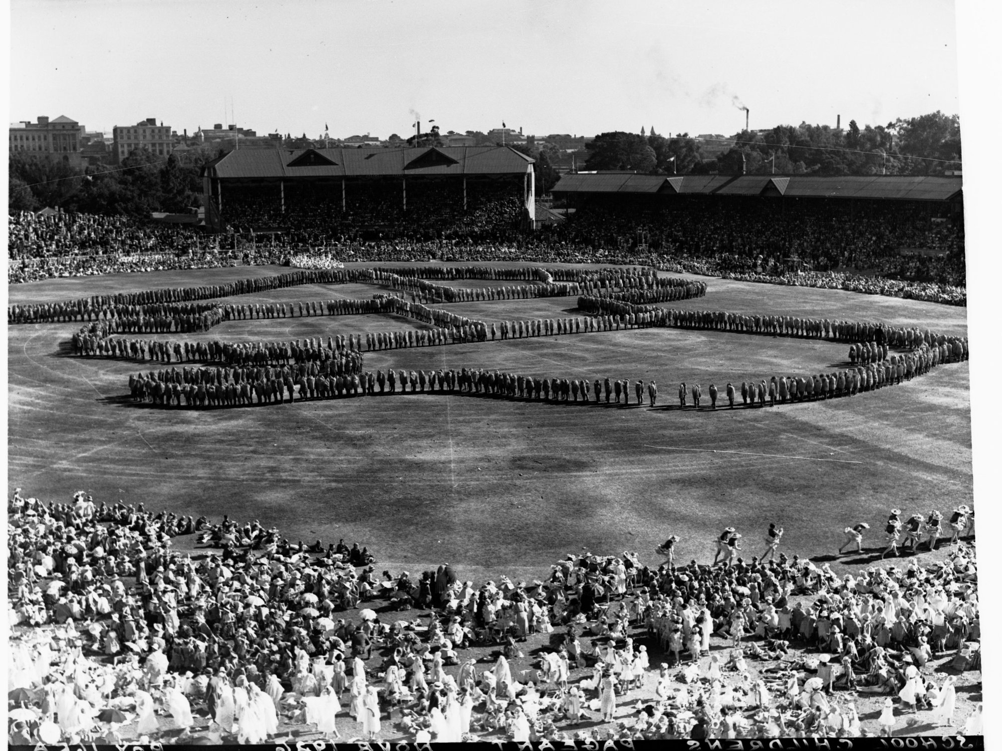 School children's pageant - Adelaide Oval for state centenary