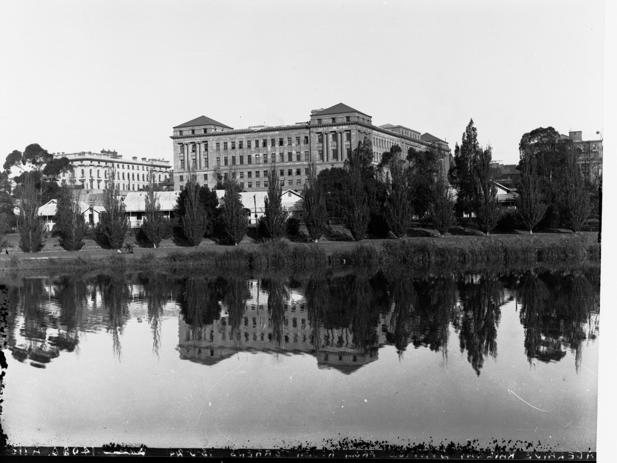 Adelaide Railway Station from Torrens Weir