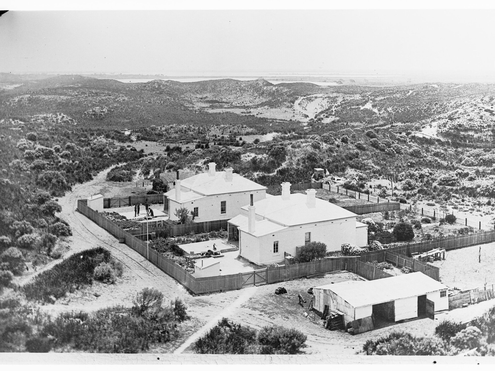 Cape Banks - showing two cottages