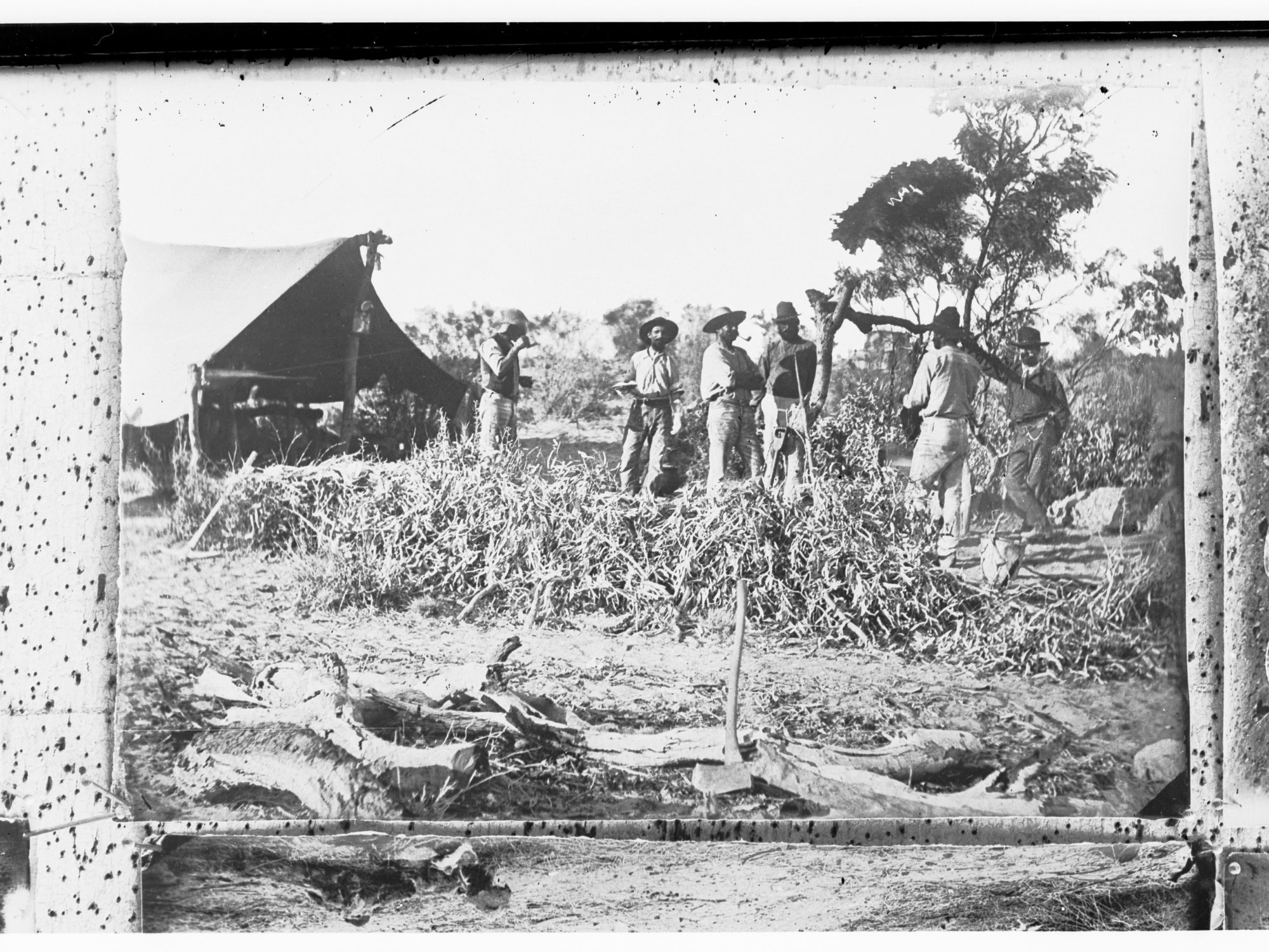 Surveyors' campsite - area surveyed for East West Line. Nullabor Plains