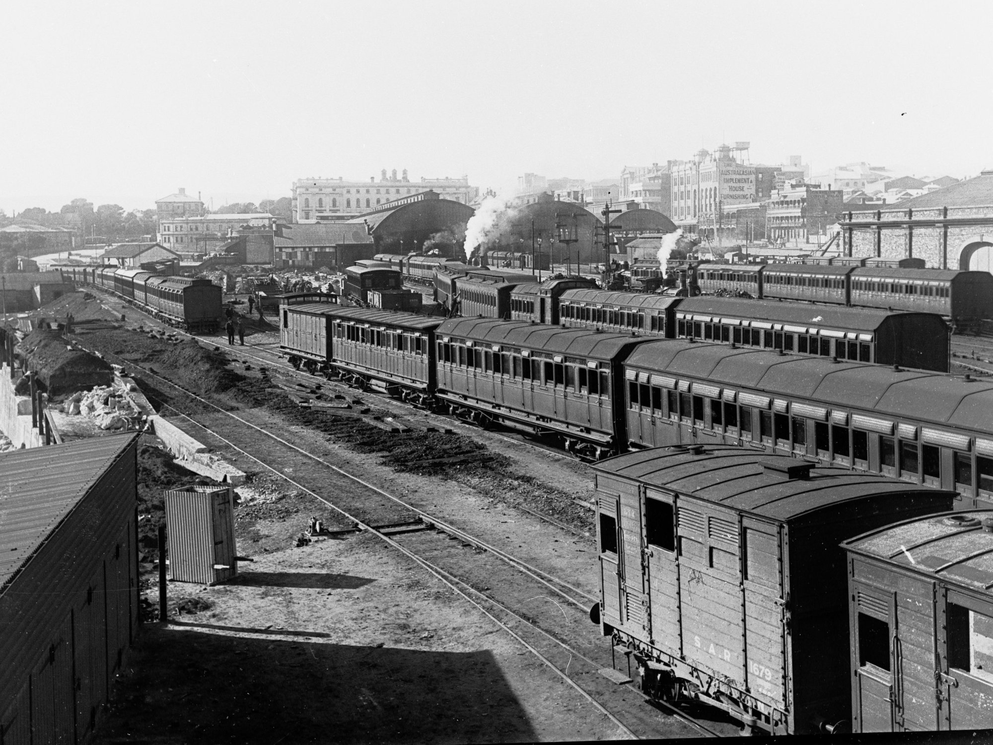 Adelaide Railway Station Yards circa 1913