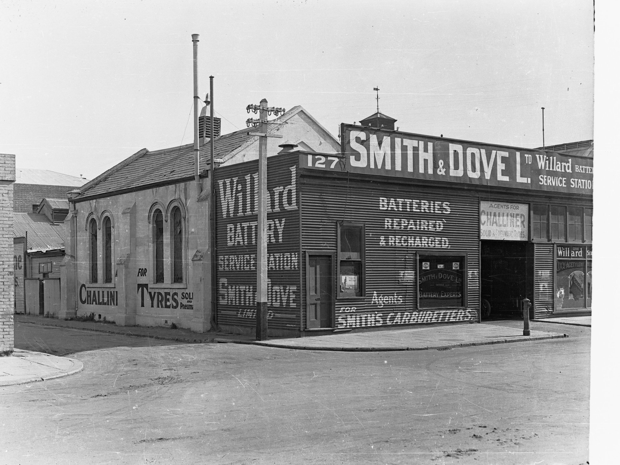 Smith and Dove Limited on Pirie Street, Battery Service Station