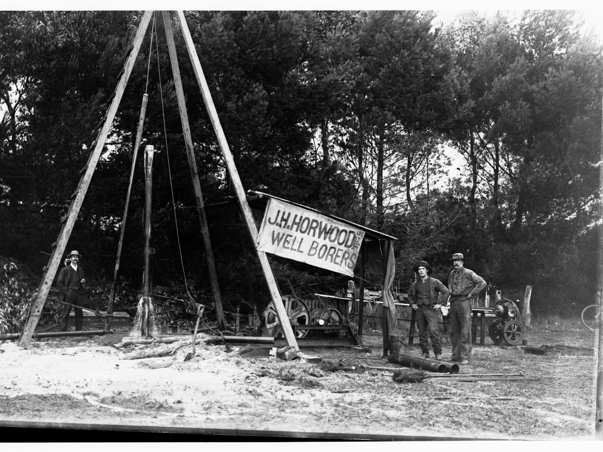 Bore water well, J. H. Horwood Well Borers