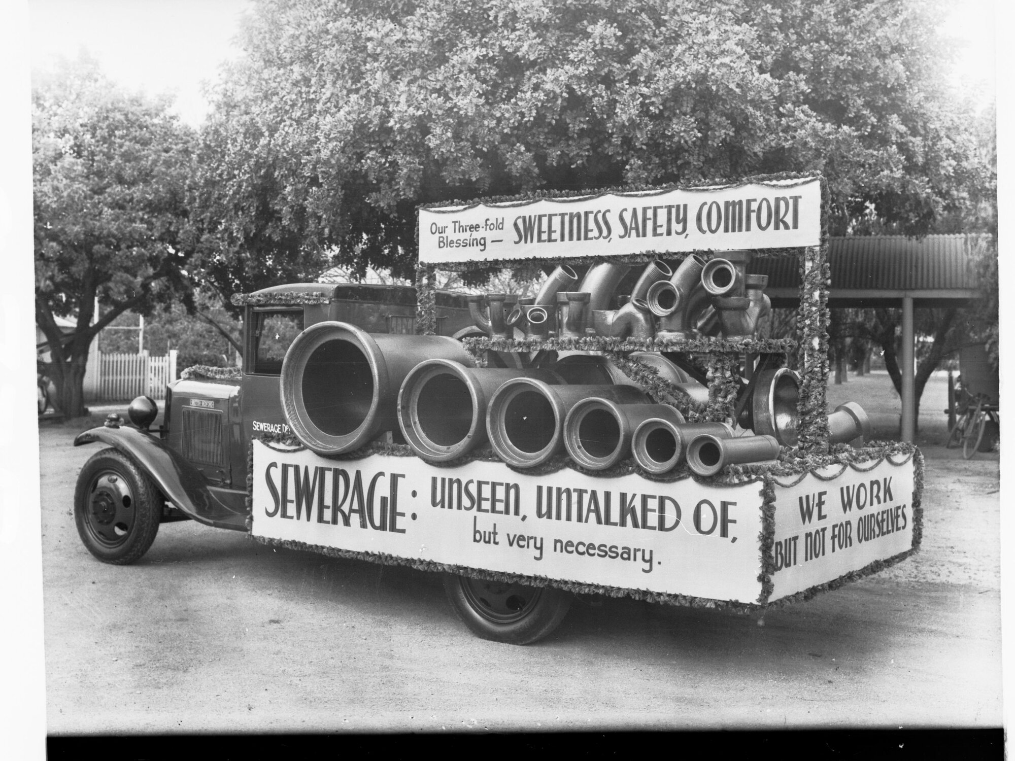 Decorated Sewer Department Lorry