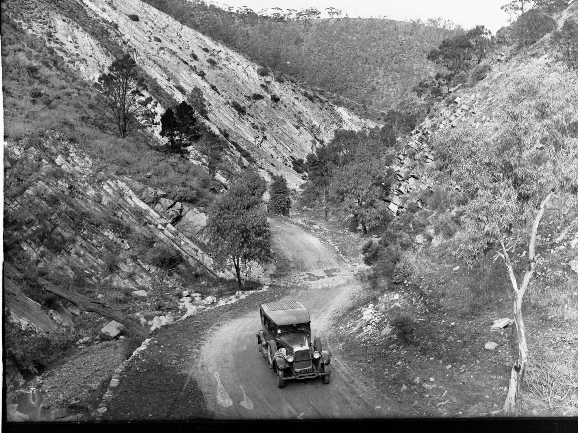 Port Germein Gorge Flinders Ranges Showing Automobiles