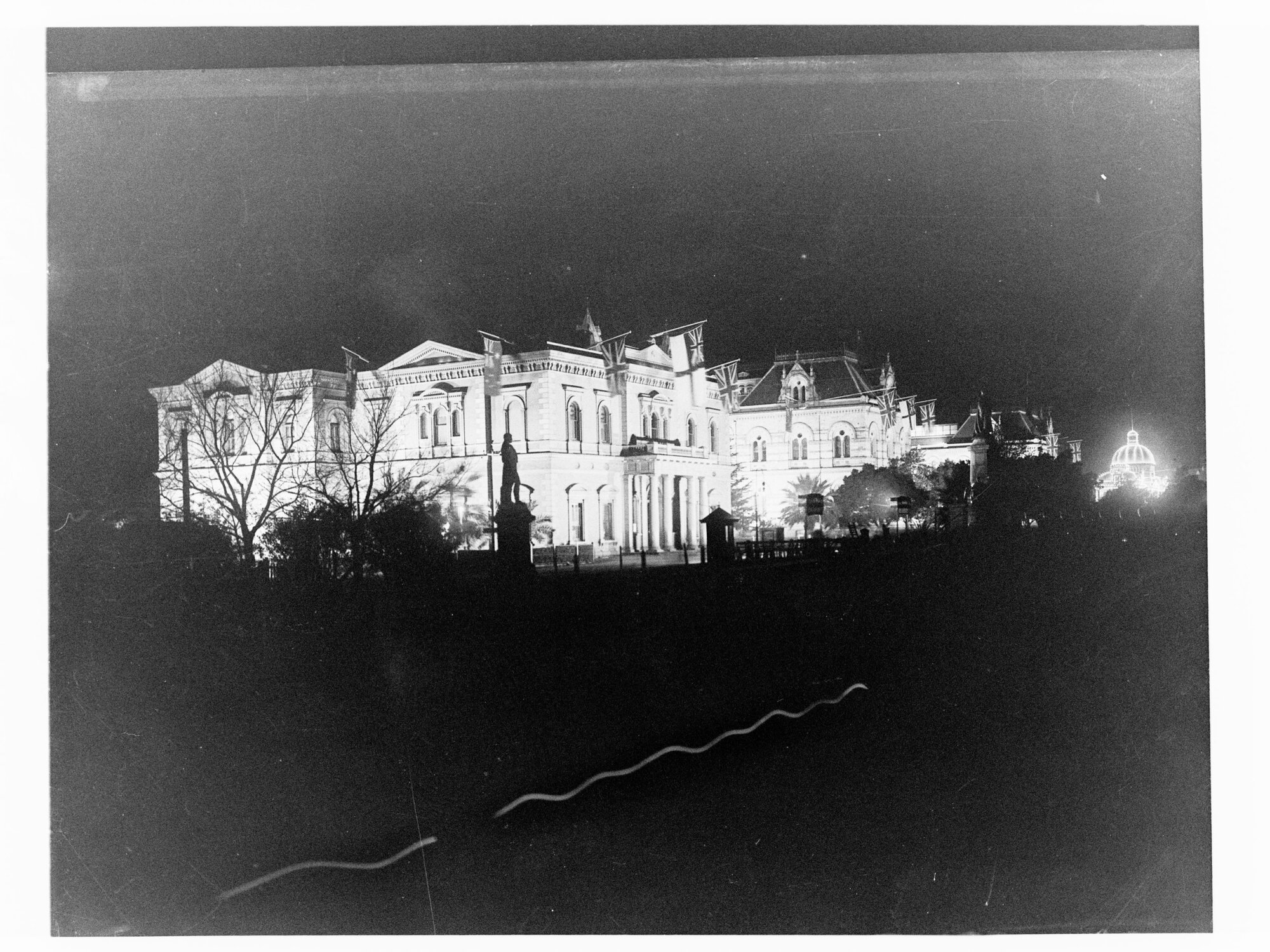 North Terrace illuminated for Prince Edward's visit