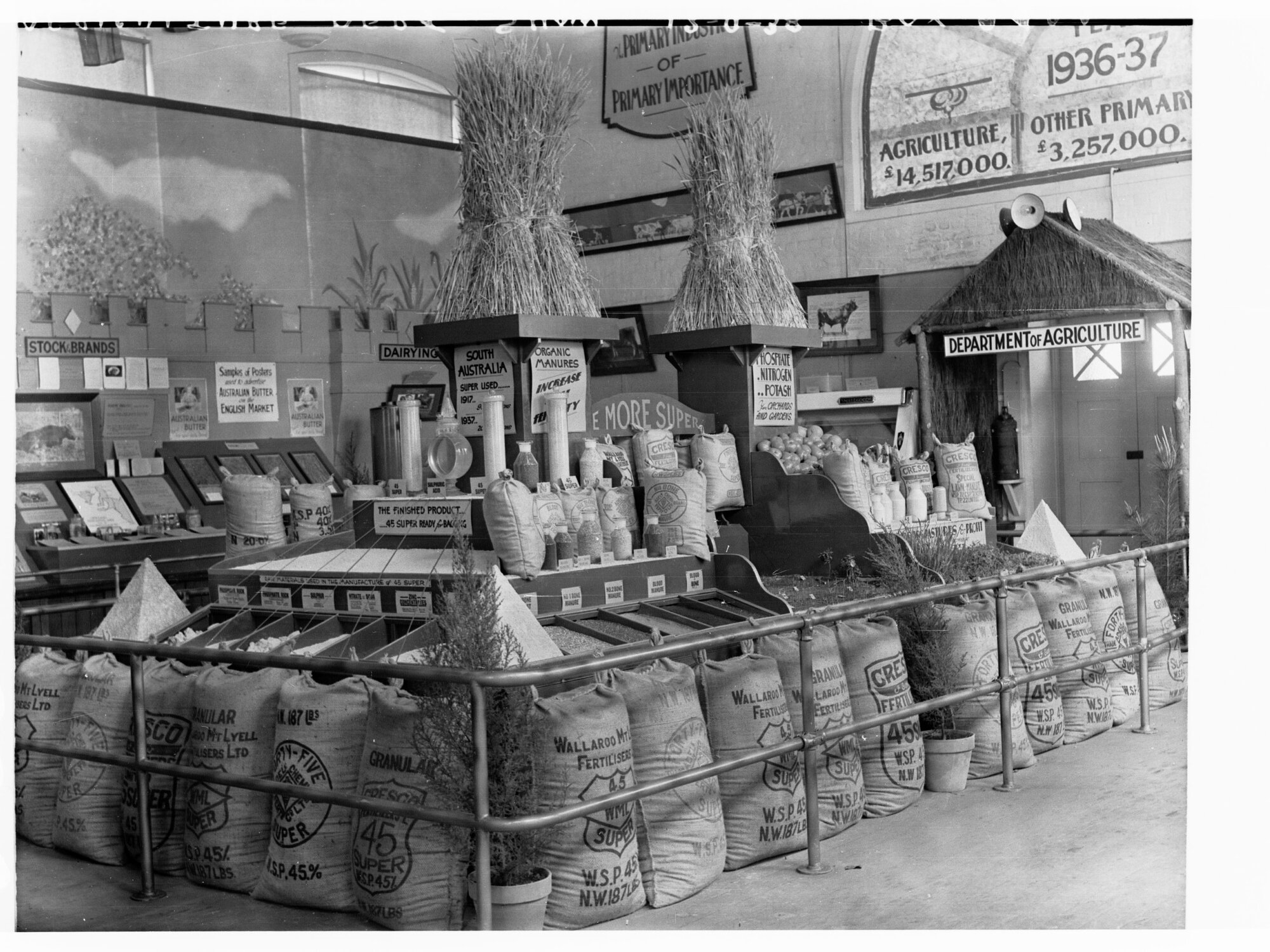 Agricultural Display at Royal Adelaide Show showing fertilizers