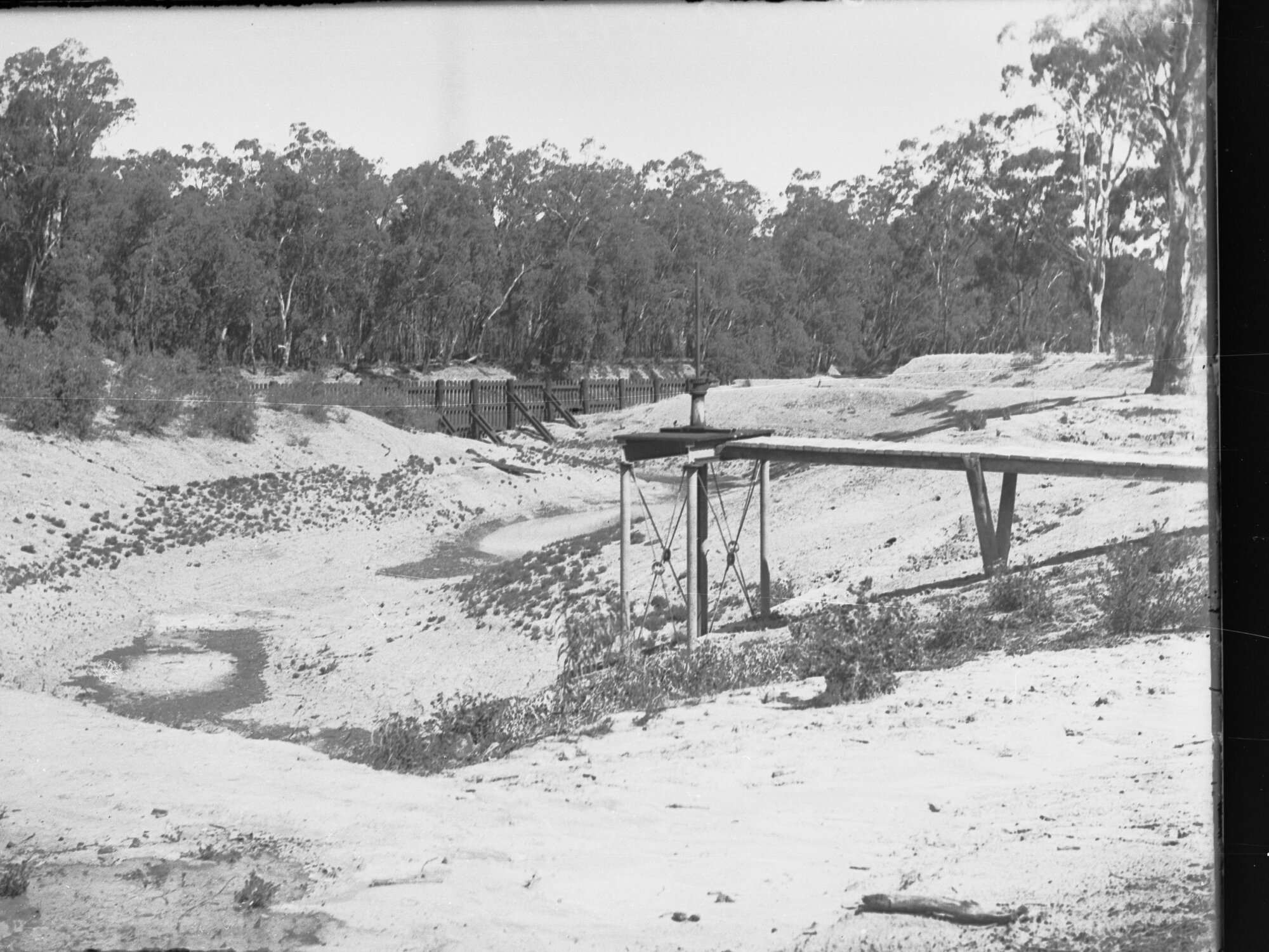 Irrigation works on the River Murray