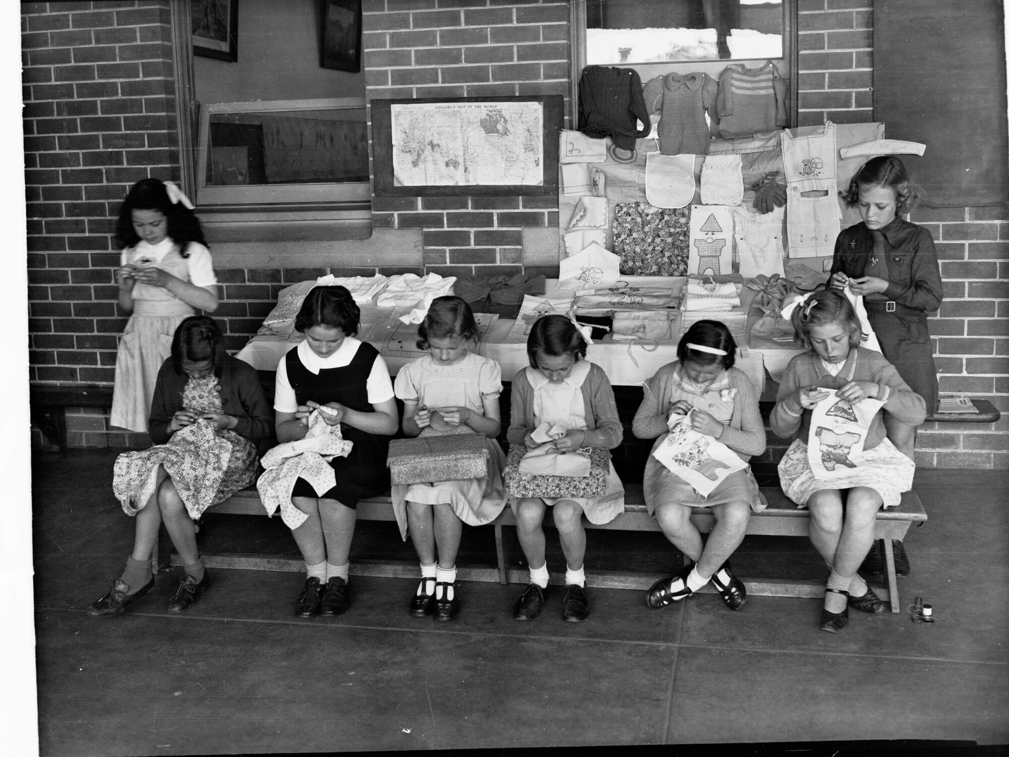 Girls Sewing at Highgate Primary School