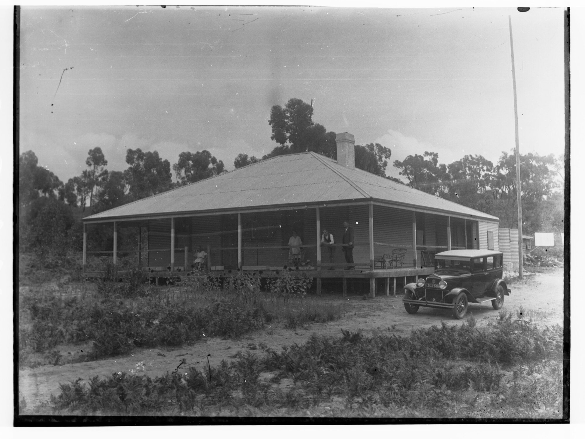 Homestead, automobile parked in the driveway
