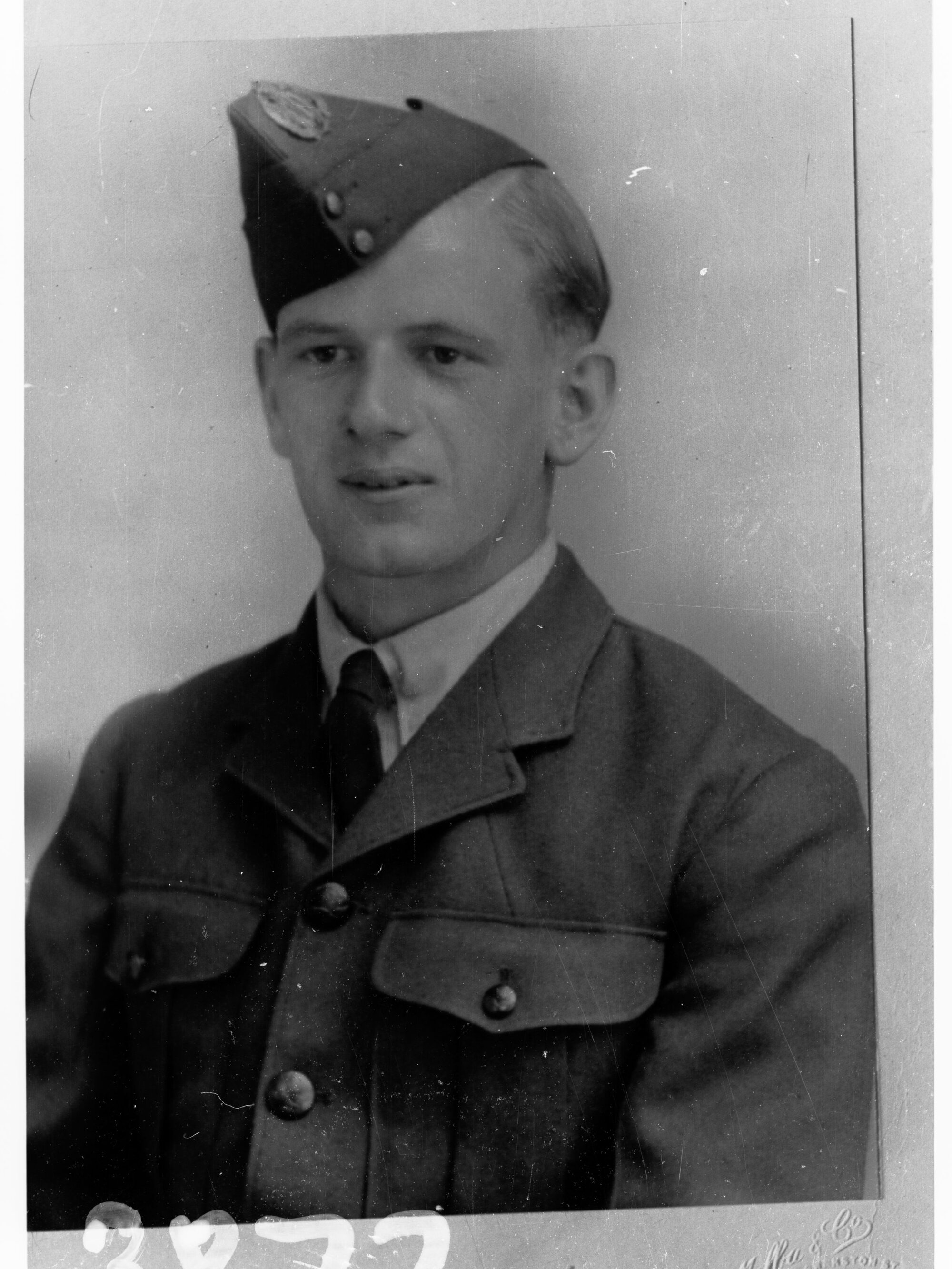 Portrait of man enlisted in Royal Australian Air Force - photo copied for Roll of Honour