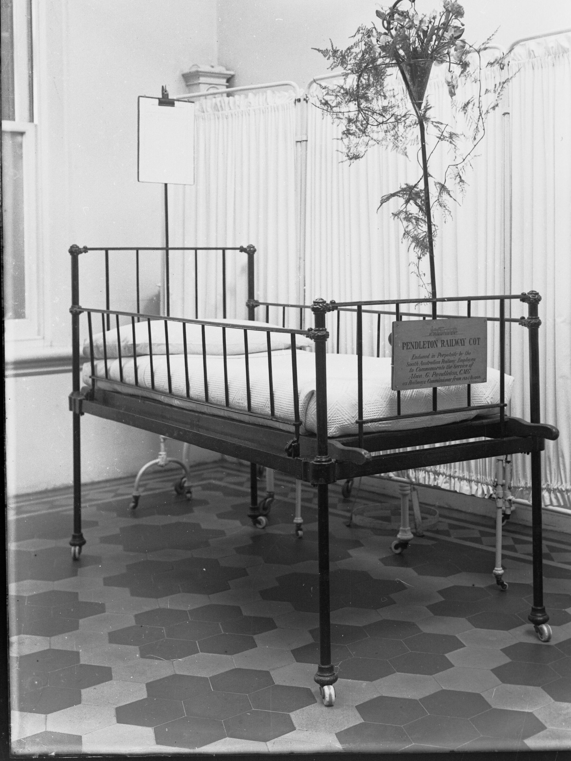 Pendleton Railway Cot - to commemorate the service of Alan G Pendleton CMG as Railways Comissioner