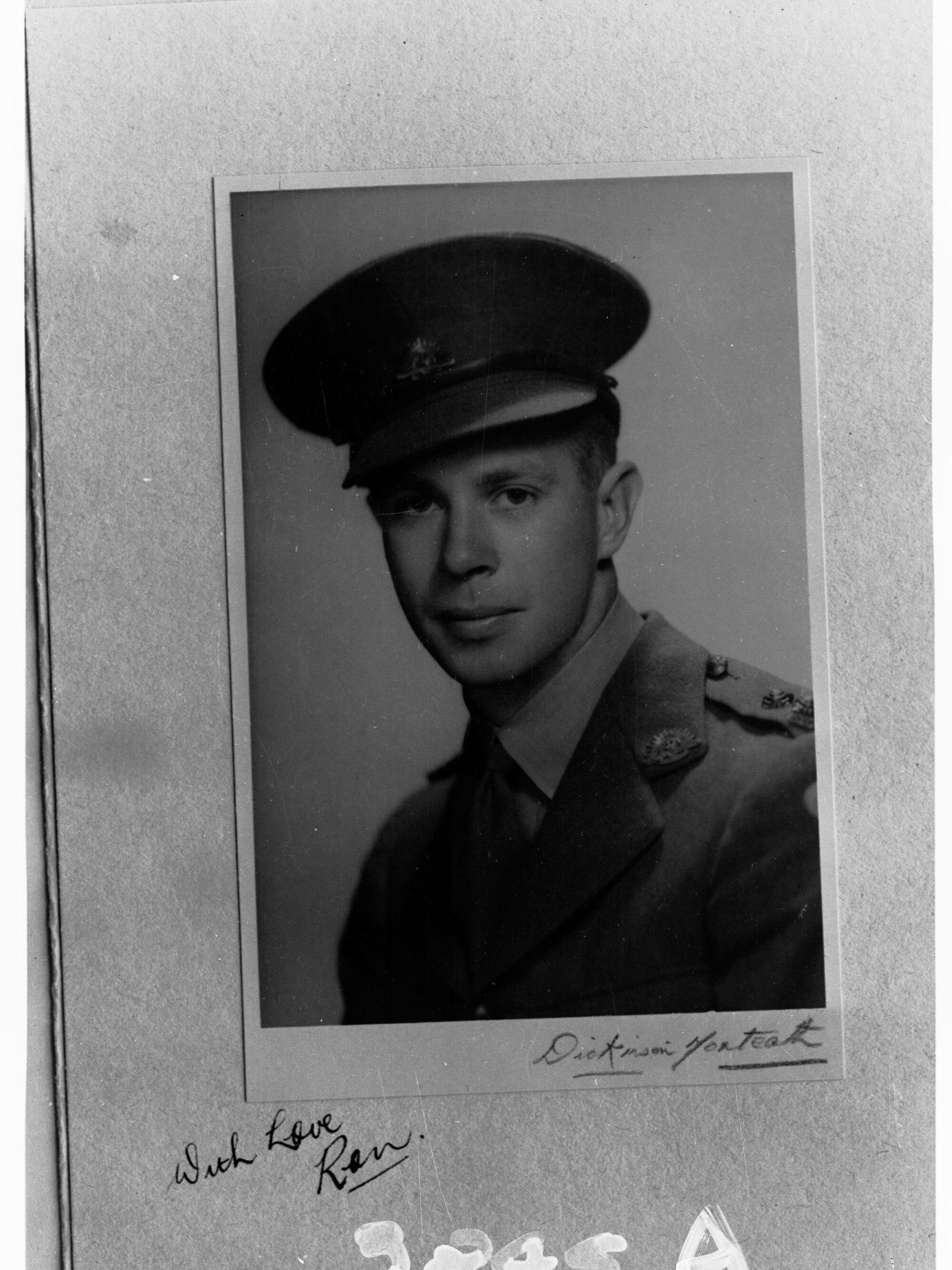Portrait of a soldier - photo copied for Roll of Honour