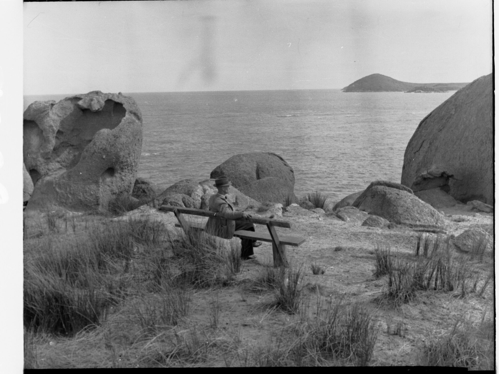 Victor Harbor - Man sitting on bench