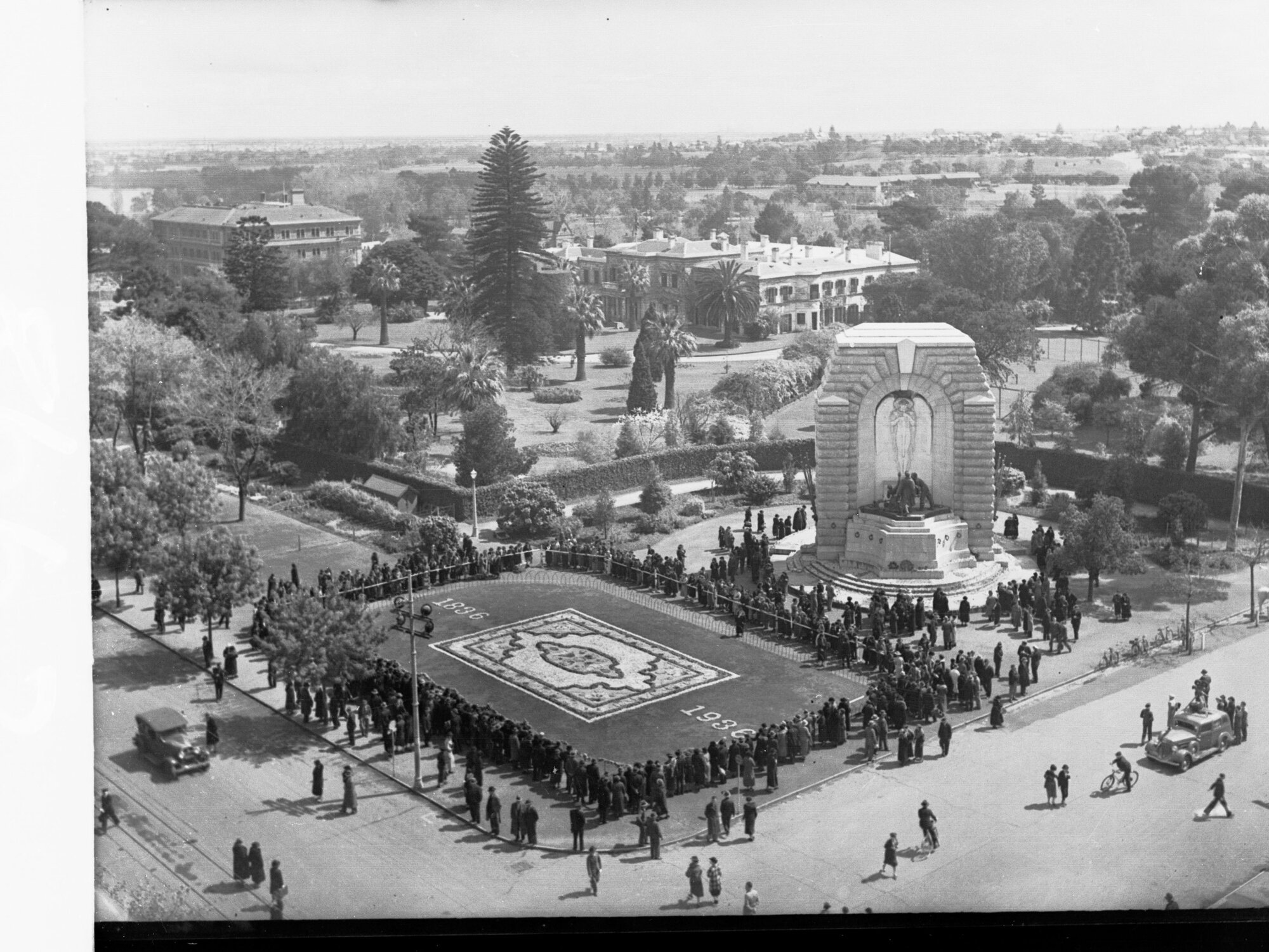 Floral Carpet on North Terrace and National Memorial
