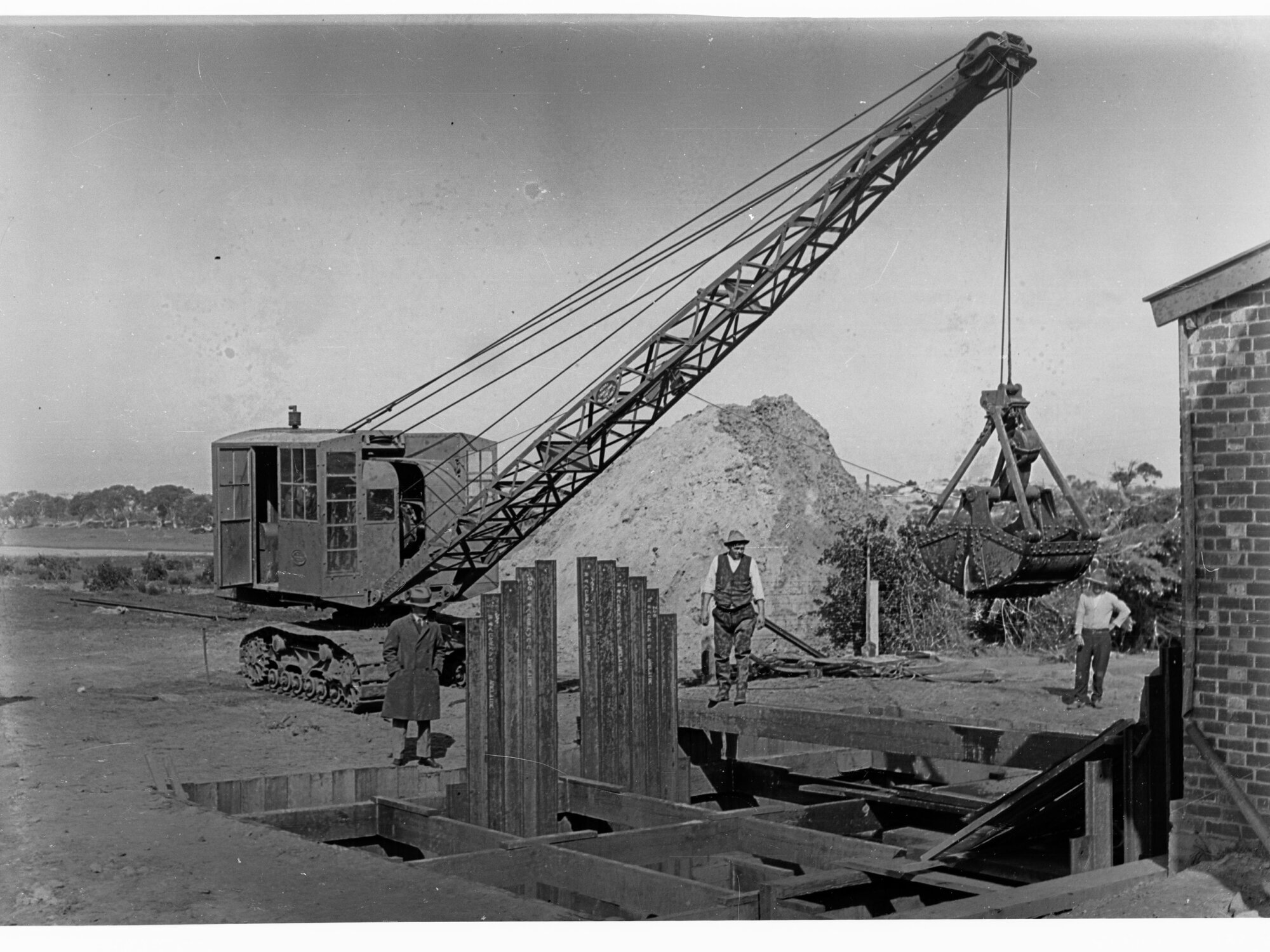 Glenelg Sewerage System showing men working