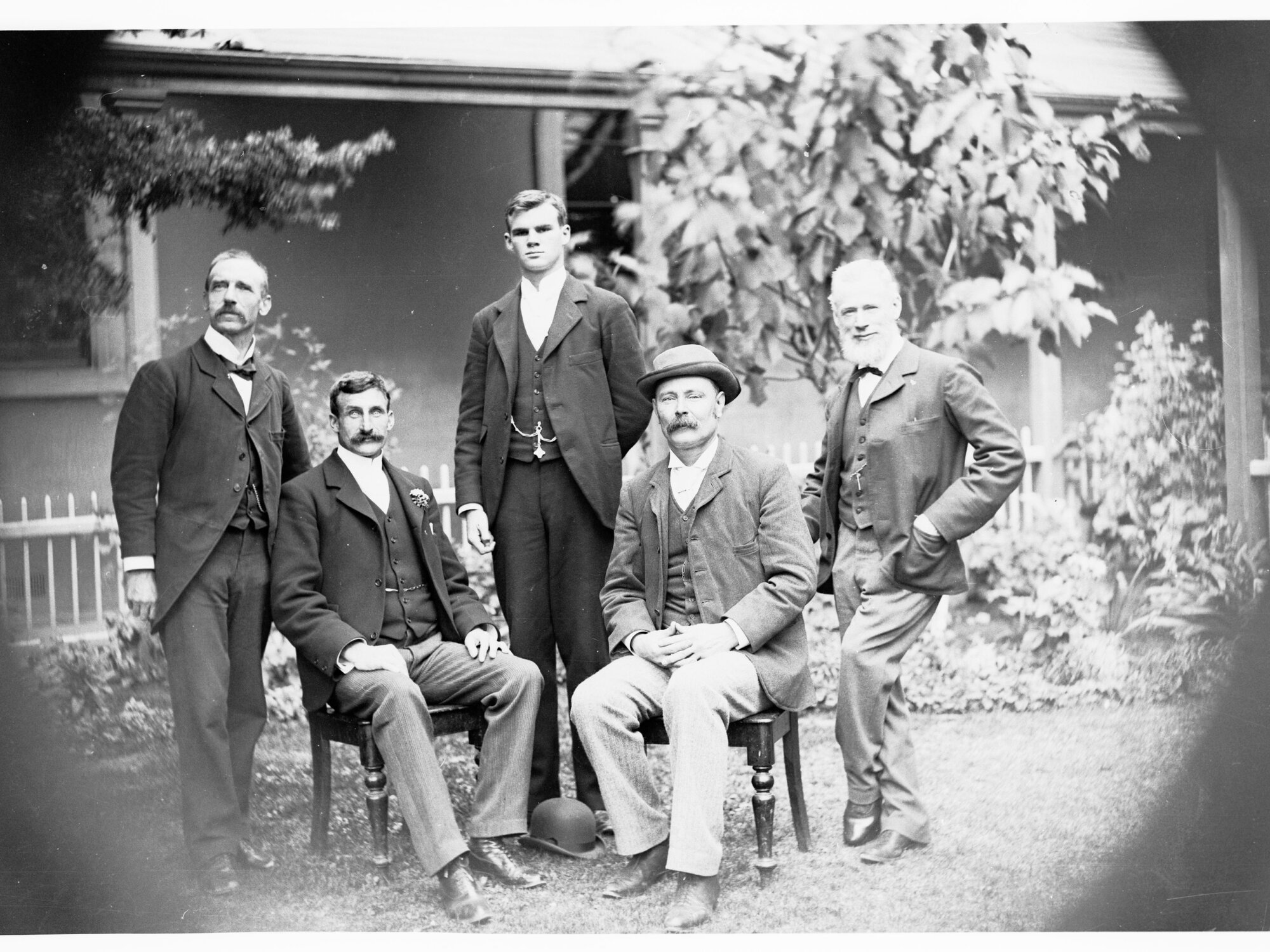 Group Portrait of Calvert Expedition to Western Australia by L Wells - 1896-1897