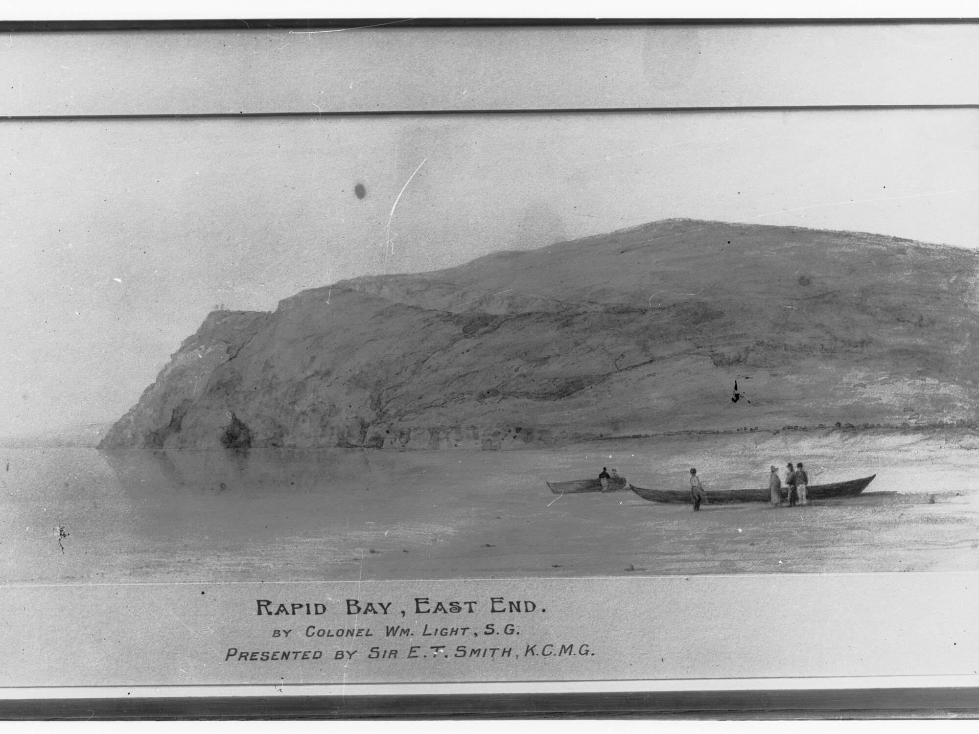 Painting of Rapid Bay, East End by Colonel Wm Light - presented by Sir E T Smith KCMG