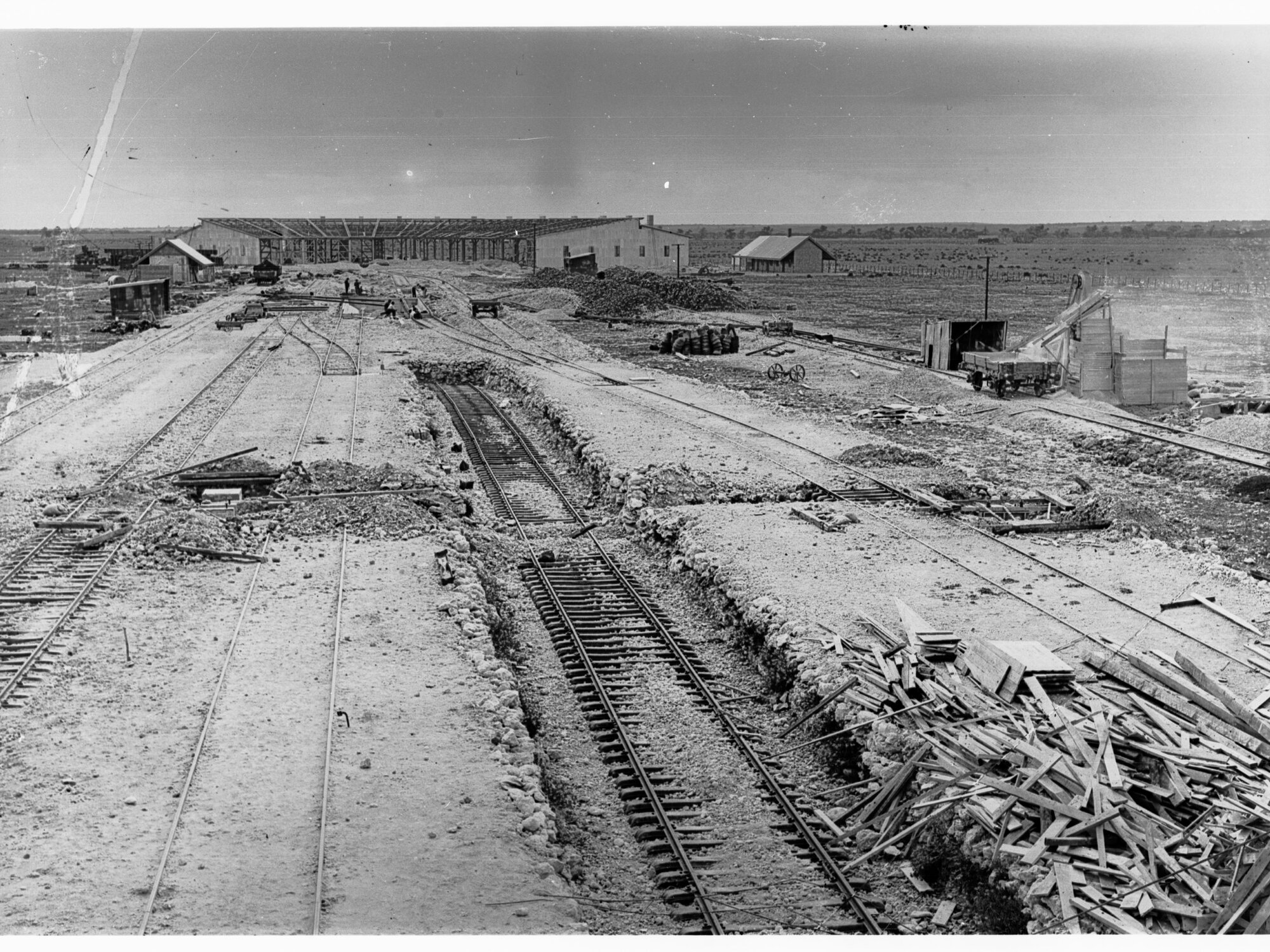 Tailem Bend railway yard under construction