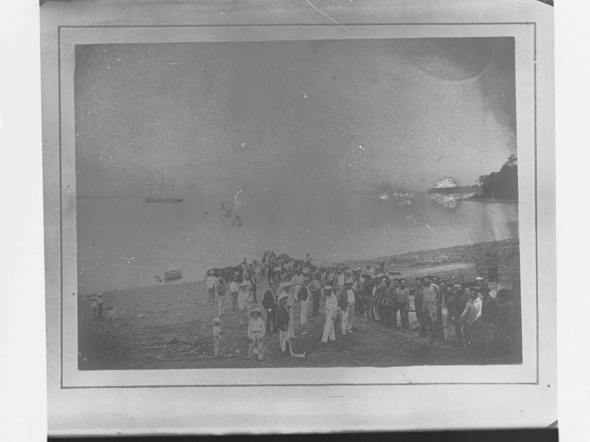 Landing of the submarine cable, Port Darwin, 7 November 1871