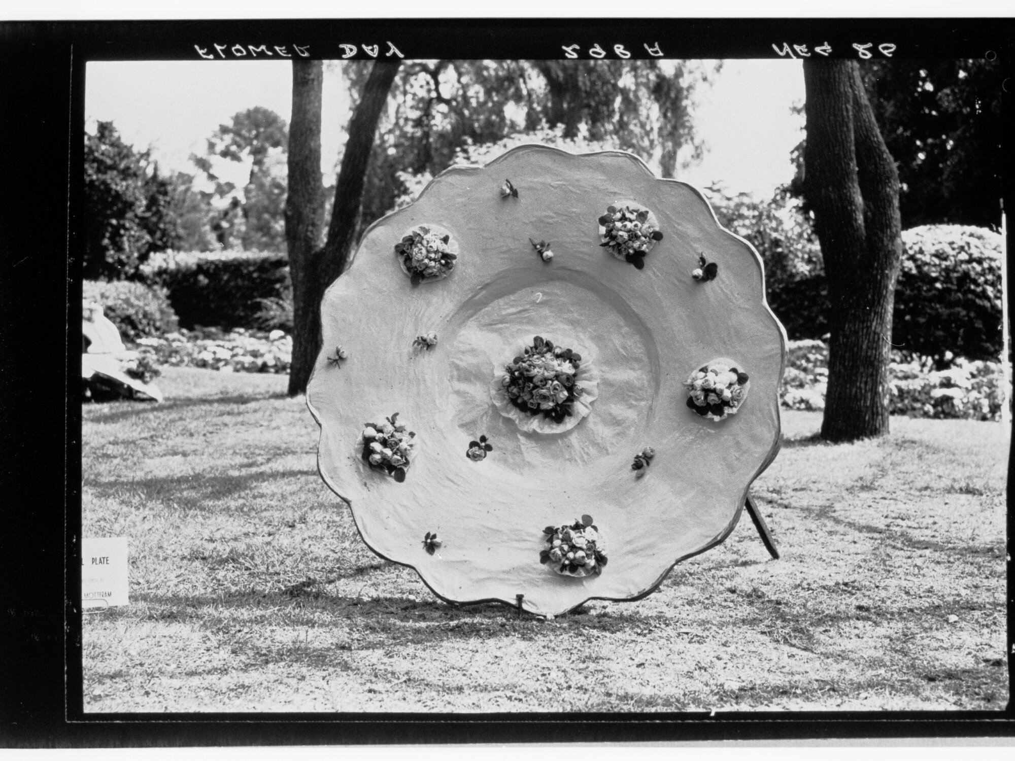 Flower Day - exhibit of a large plate with flowers