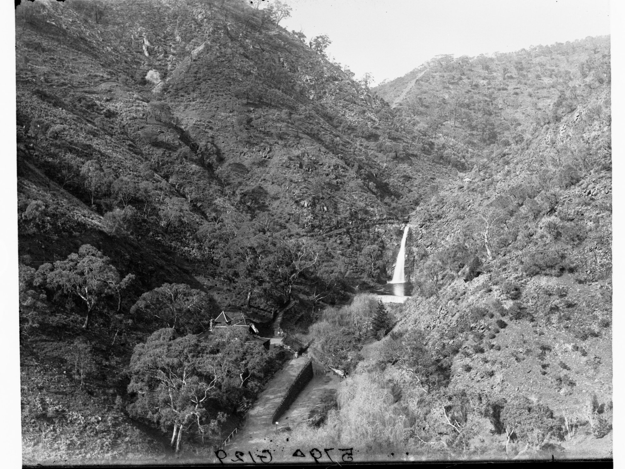 Waterfall Gully Showing Kiosk and Falls