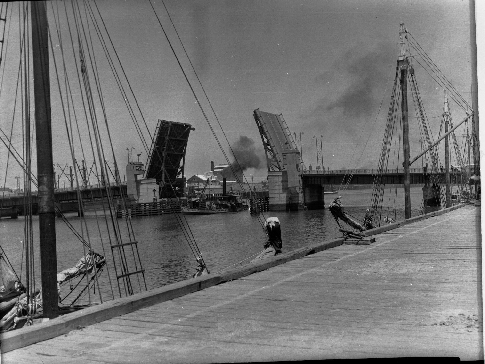 Port Adelaide River Showing Bridge