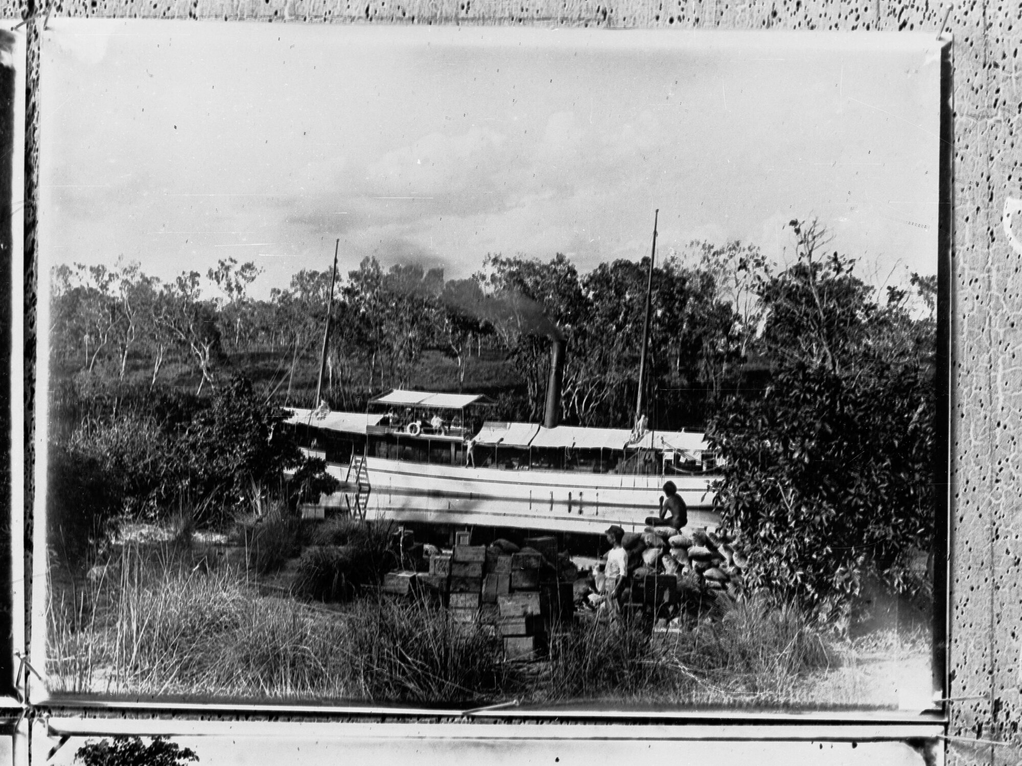 Steamboat on river,  Northern Territory