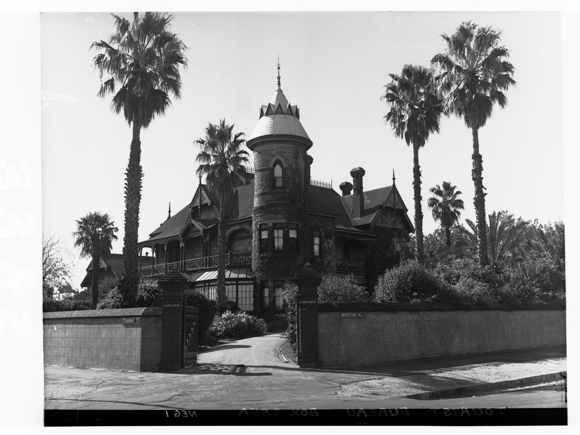 Tourist Bureau showing Carclew on Montefiore Hill