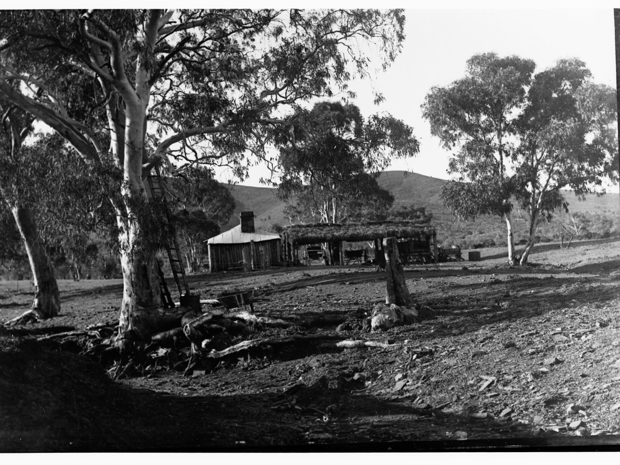 Hut in rural scene