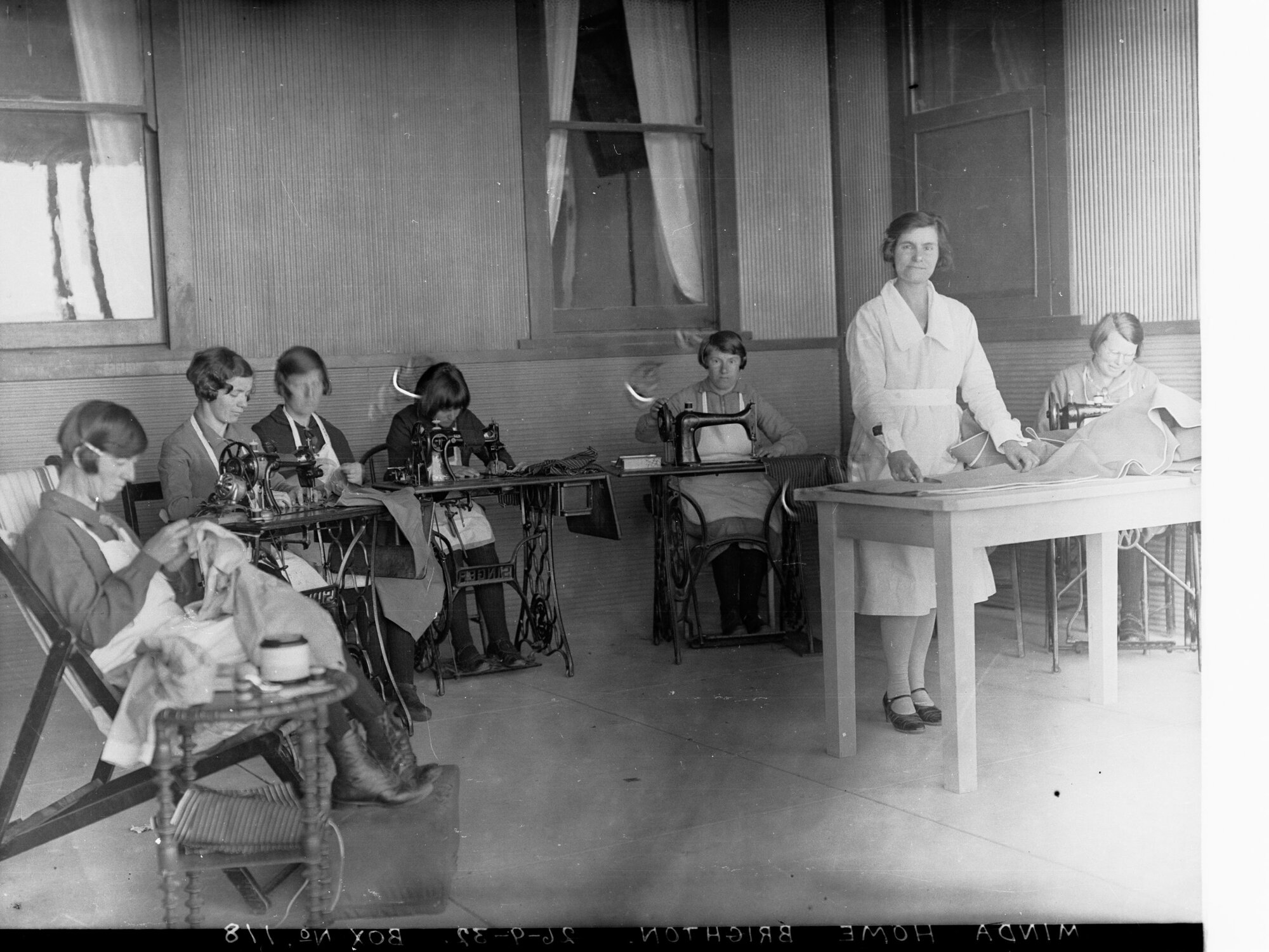 Sewing at Minda Home, Brighton, 1932