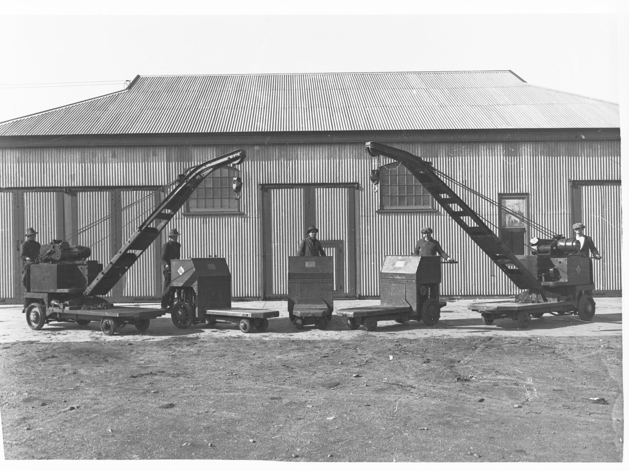 Men With Trolleys and Cranes Islington Railway Workshop