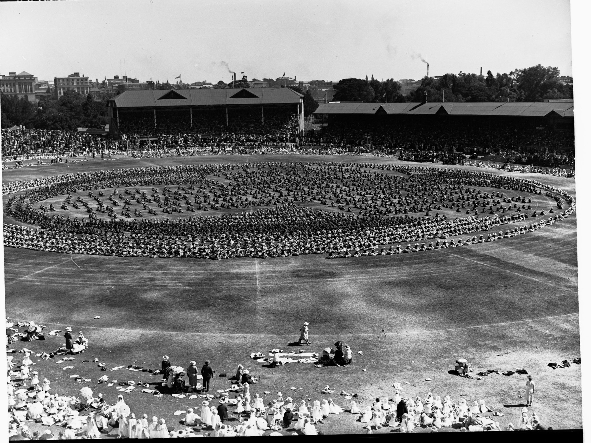 School children's pageant - Adelaide Oval for state centenary