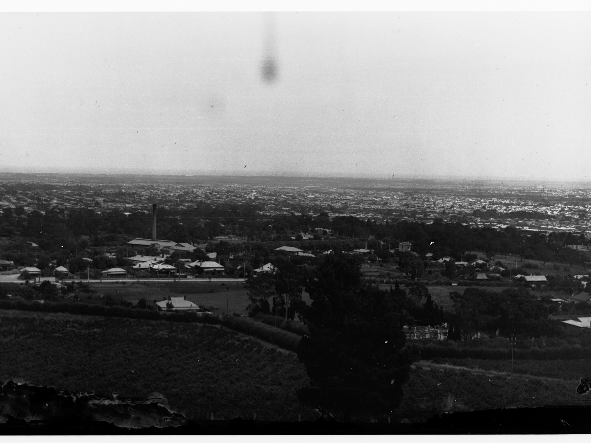 View of Adelaide, looking north-east from foothills