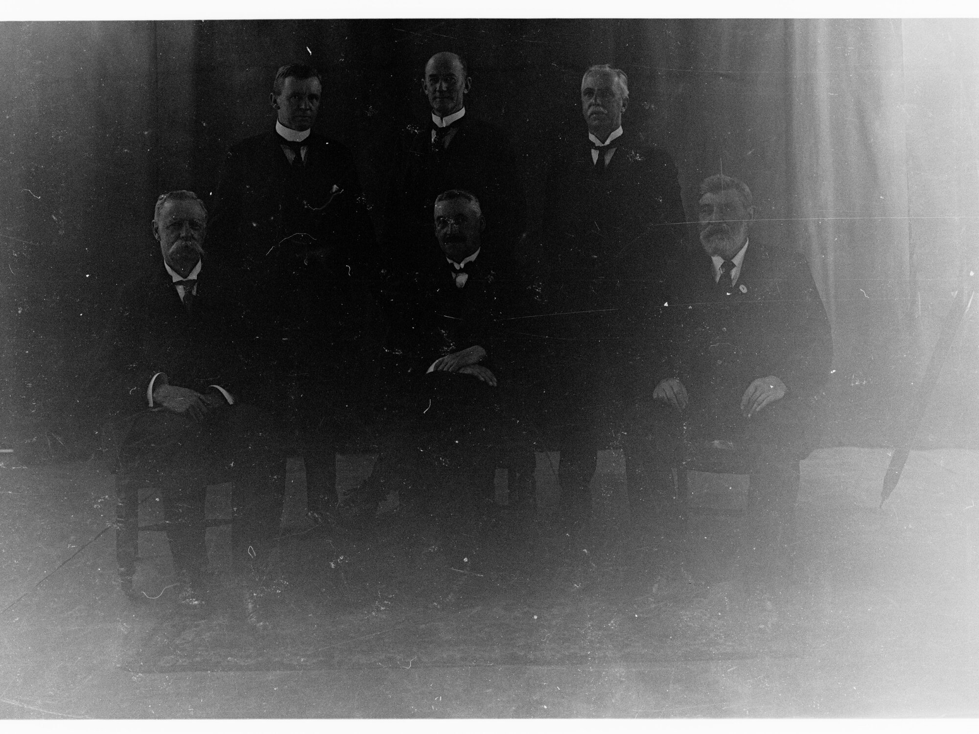 Group photograph of Peake Ministry - shows H N Barwell, G Ritchie, E A Anstey, R Butler, A H Peake and J G Bice