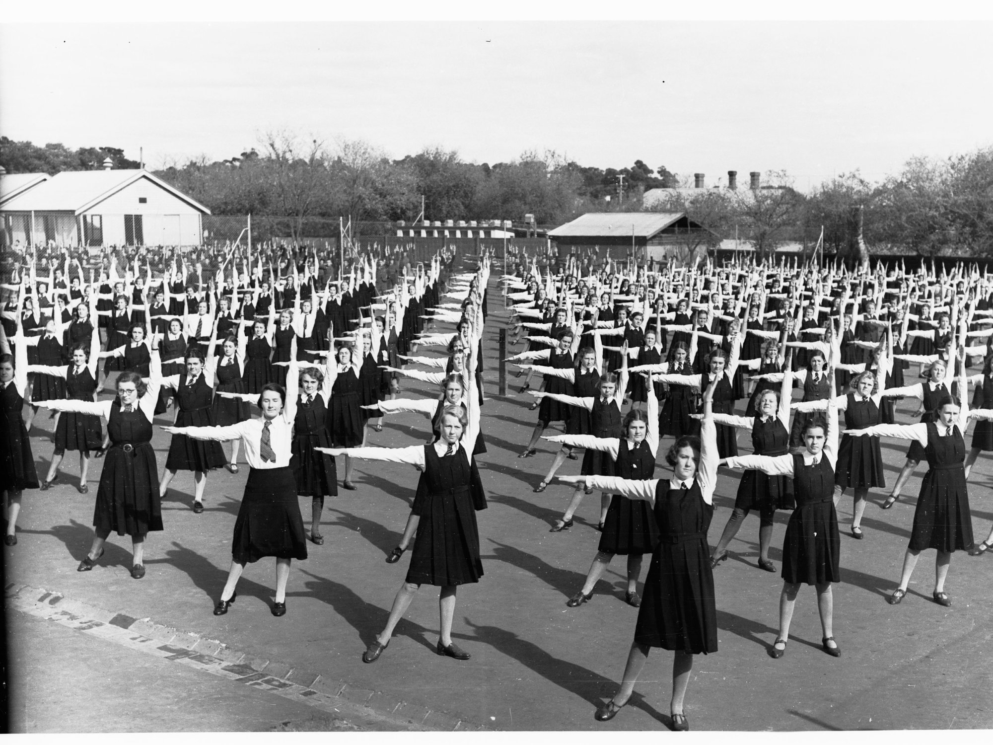 Girls Exercise Drill