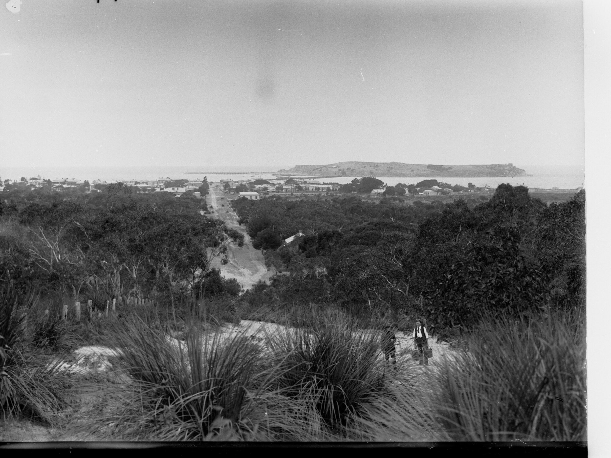 Victor Harbor Township Viewed From a Hill