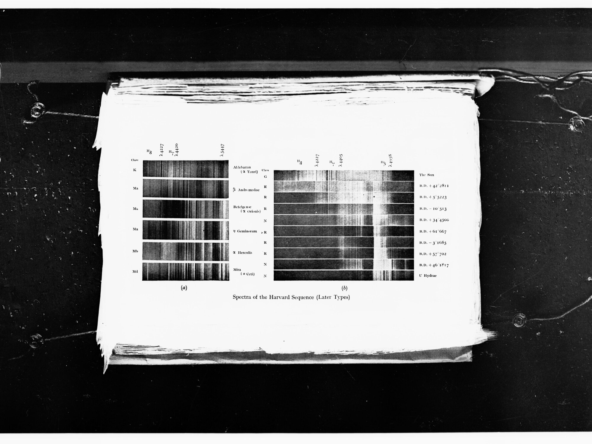 Spectra of the Harvard Sequence (later types) - Harvard classification system for assigning stars to types according to temp.
